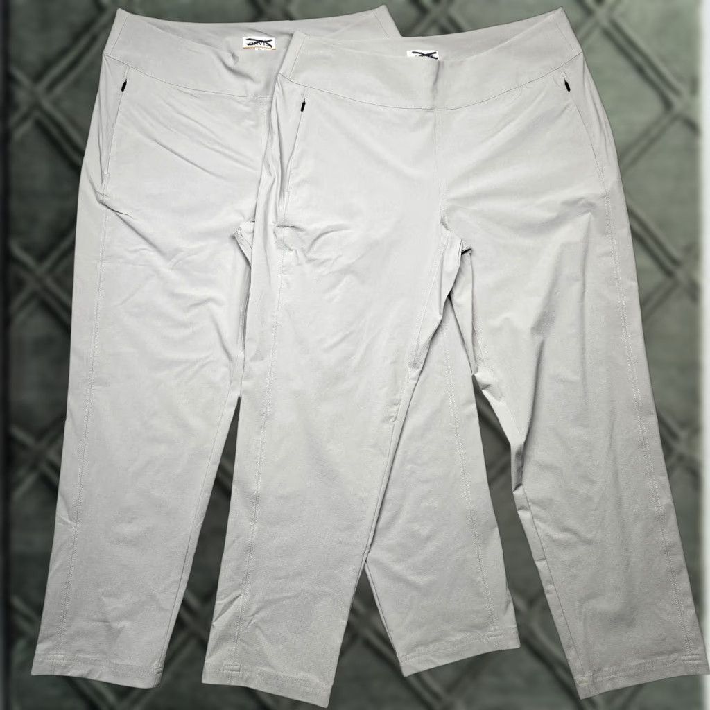 Orvis Orvis Pants Womens 16 Gray Ankle Pull On Stretch Travel Nylon Pockets Comfort Size 38" / US 16 / IT 52 - 1 Thumbnail