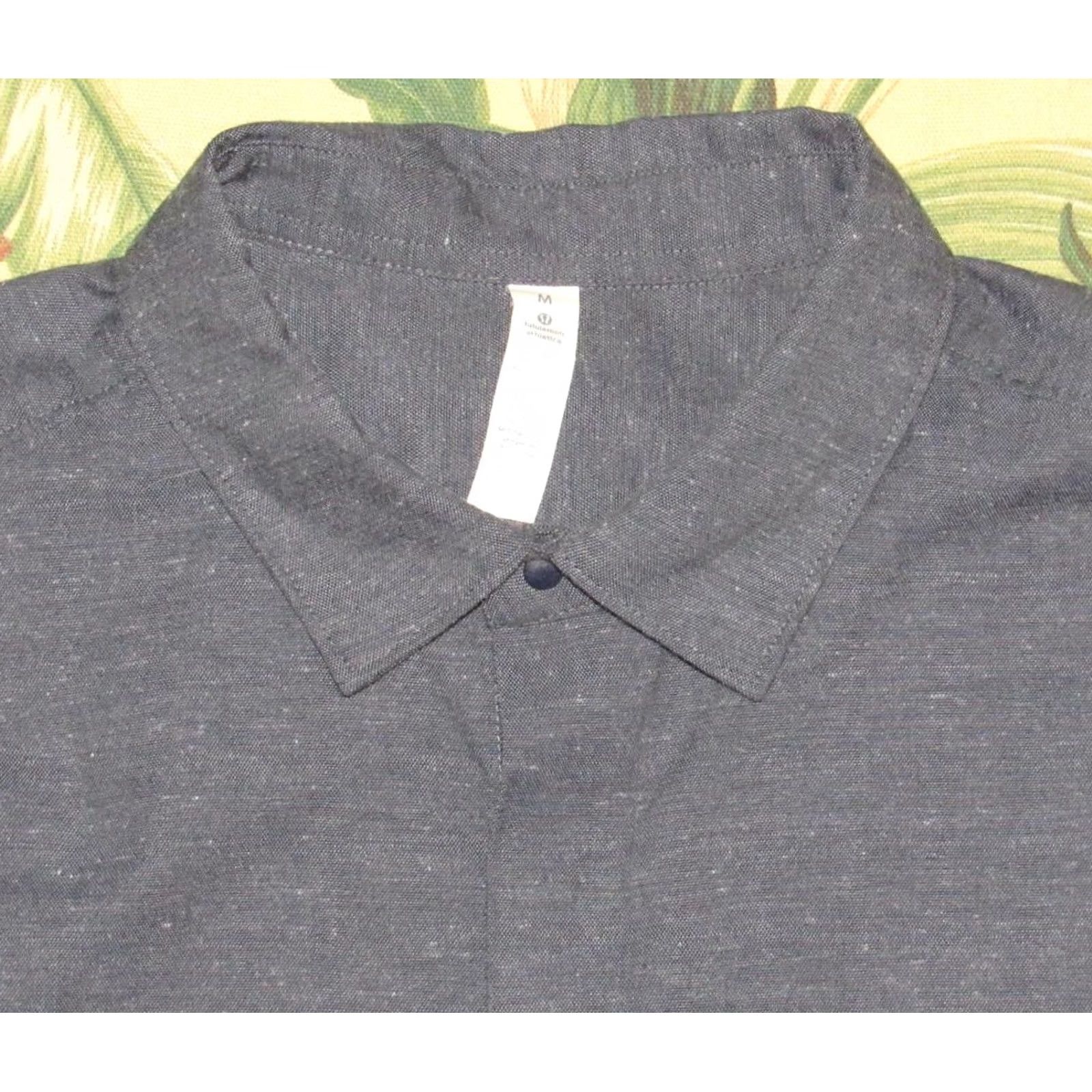 Lululemon LULULEMON Blue Short Sleeve Button Snap Shirt Medium Mens Size US M / EU 48-50 / 2 - 2 Thumbnail