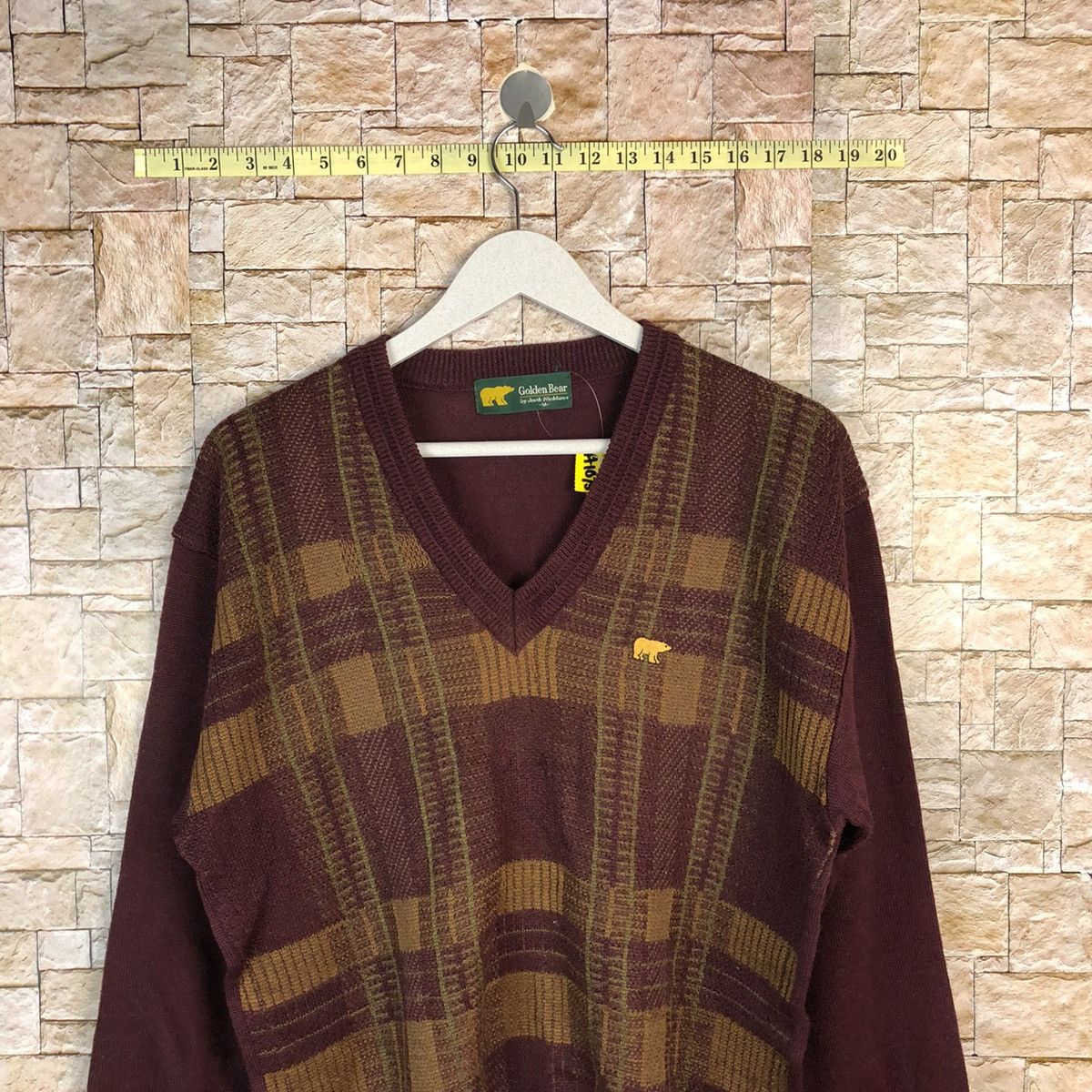 Golden Bear Golden Bear vintage Maroon Knitwear sweatshirt #A1075 Size US S / EU 44-46 / 1 - 2 Thumbnail
