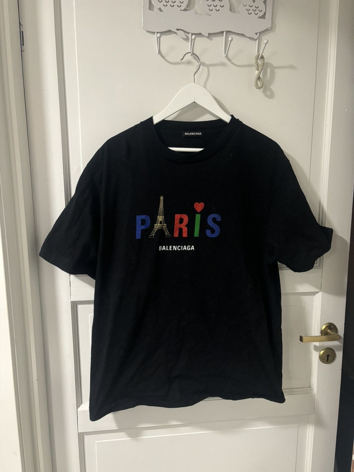 Balenciaga Paris logo tee Size US L / EU 52-54 / 3 - 1 Thumbnail