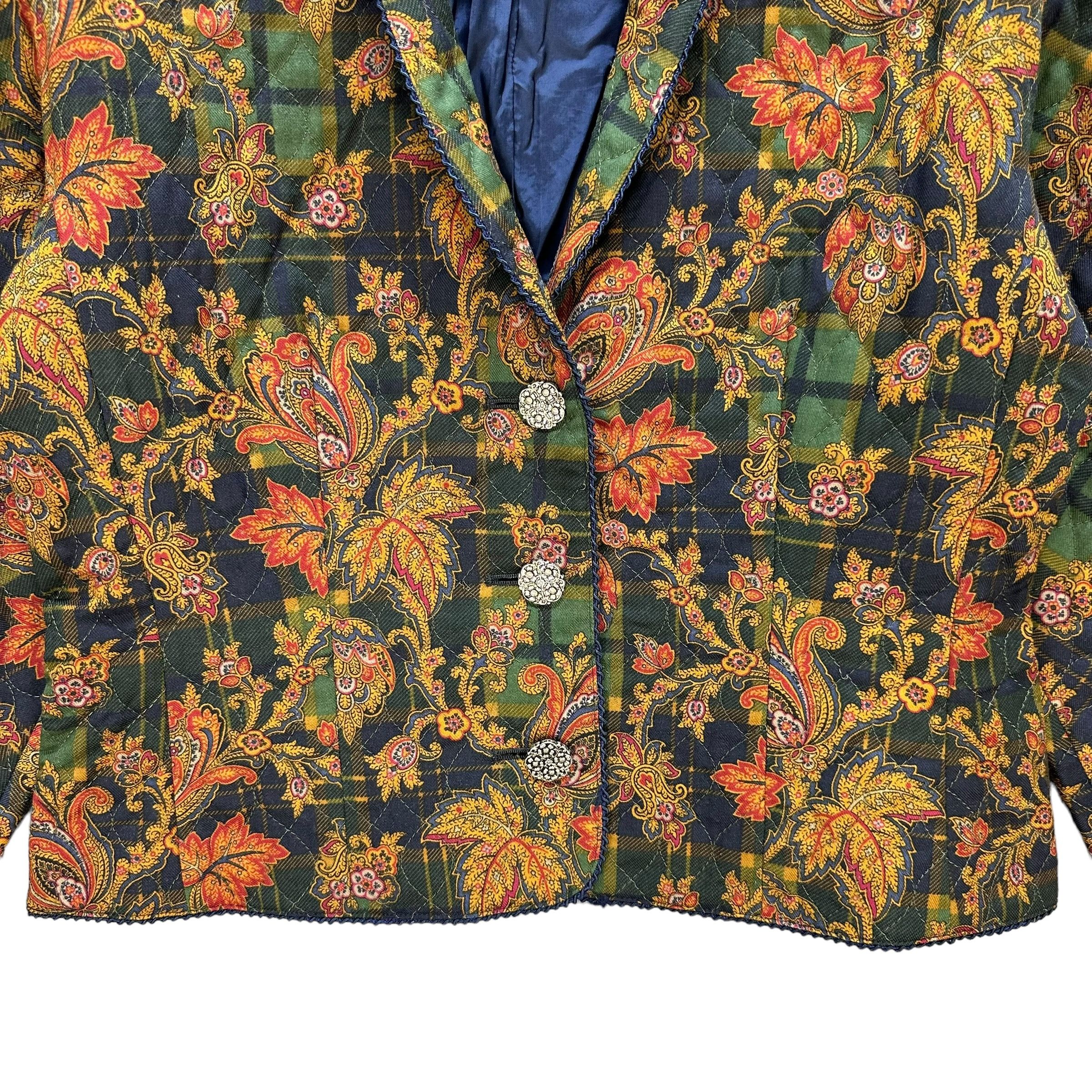Burberry BURBERRYS Floral Design Crop Jacket #A41-0936 Size M / US 6-8 / IT 42-44 - 3 Thumbnail