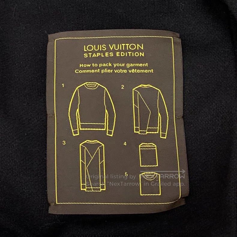 Louis Vuitton Louis Vuitton Black Instruction Cotton Crew Neck Long Slee Size US M / EU 48-50 / 2 - 6 Thumbnail