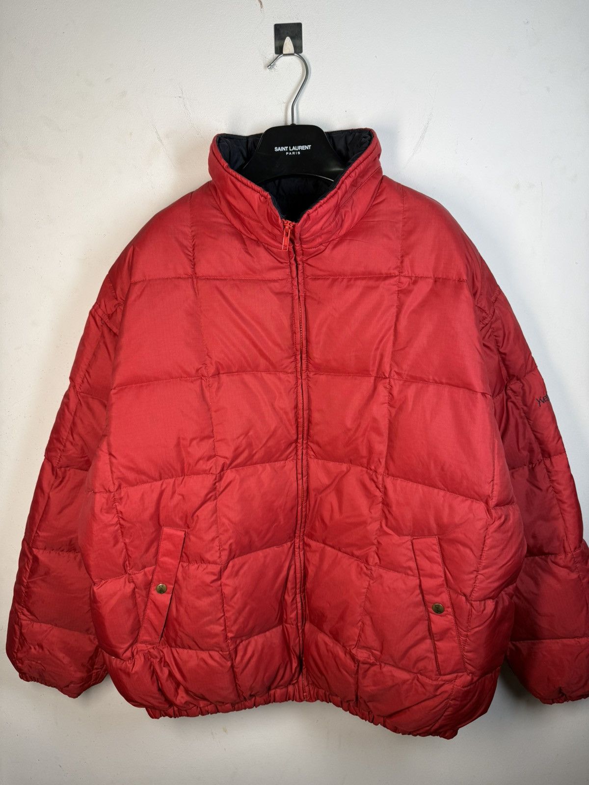 Yves Saint Laurent Winter YSL Down Jacket Puffer Red Bomber Heavy Coat Size US XL / EU 56 / 4 - 18 Thumbnail