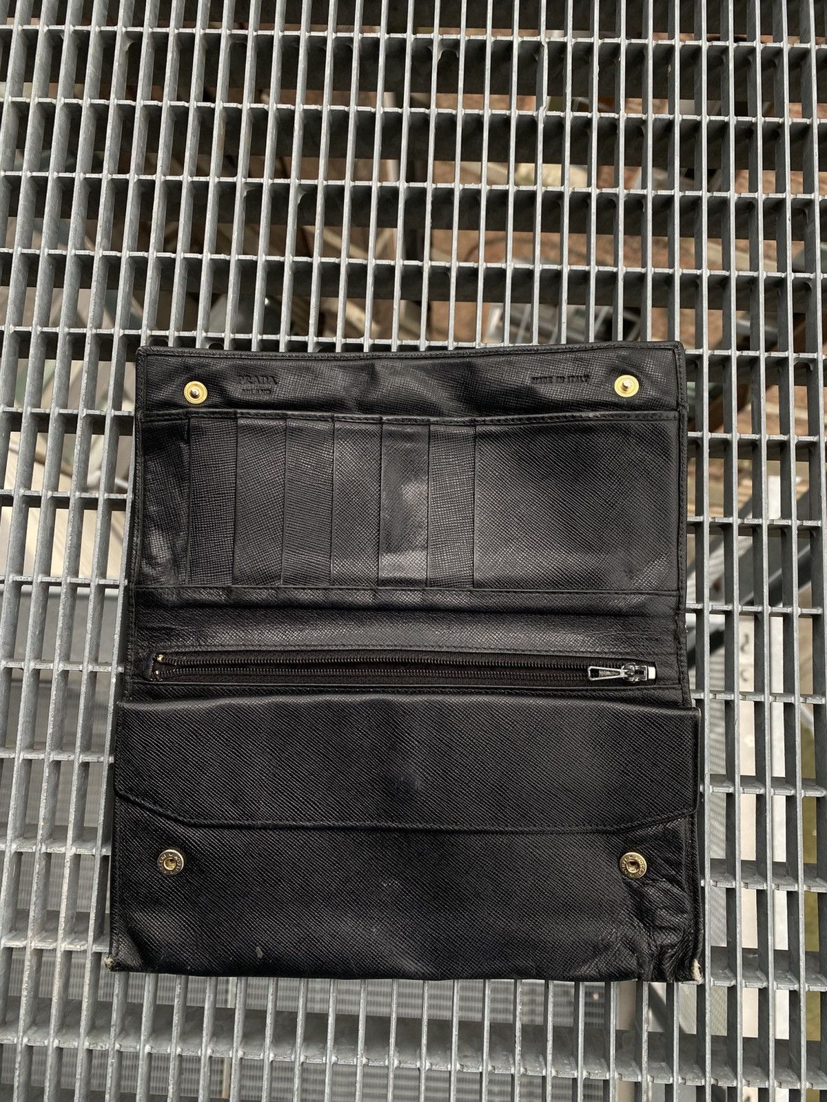 Prada Prada Metal Logo Leather Wallet Size ONE SIZE - 3 Thumbnail
