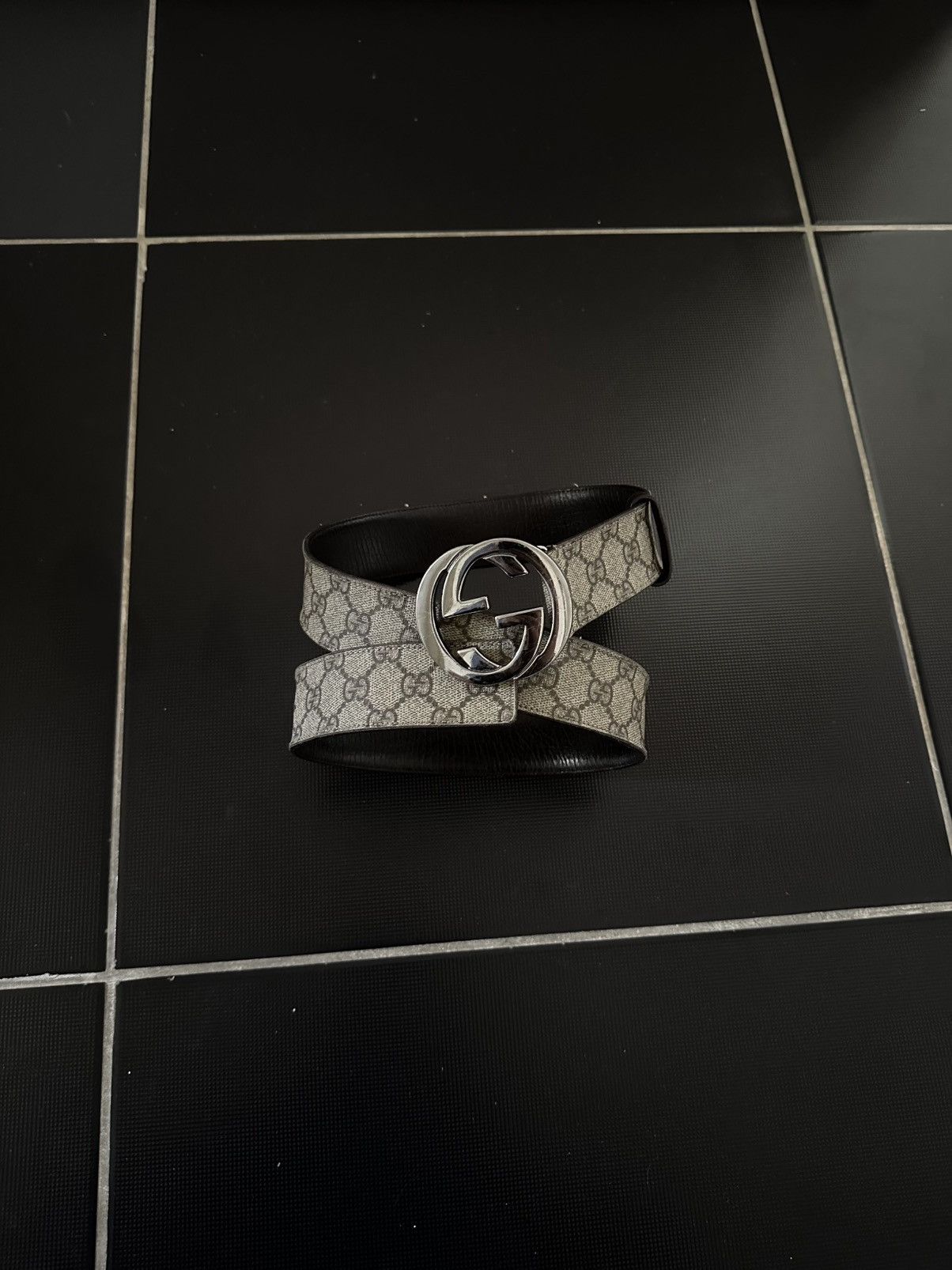 Gucci Interlocking logo buckle belt Size 36 - 1 Thumbnail