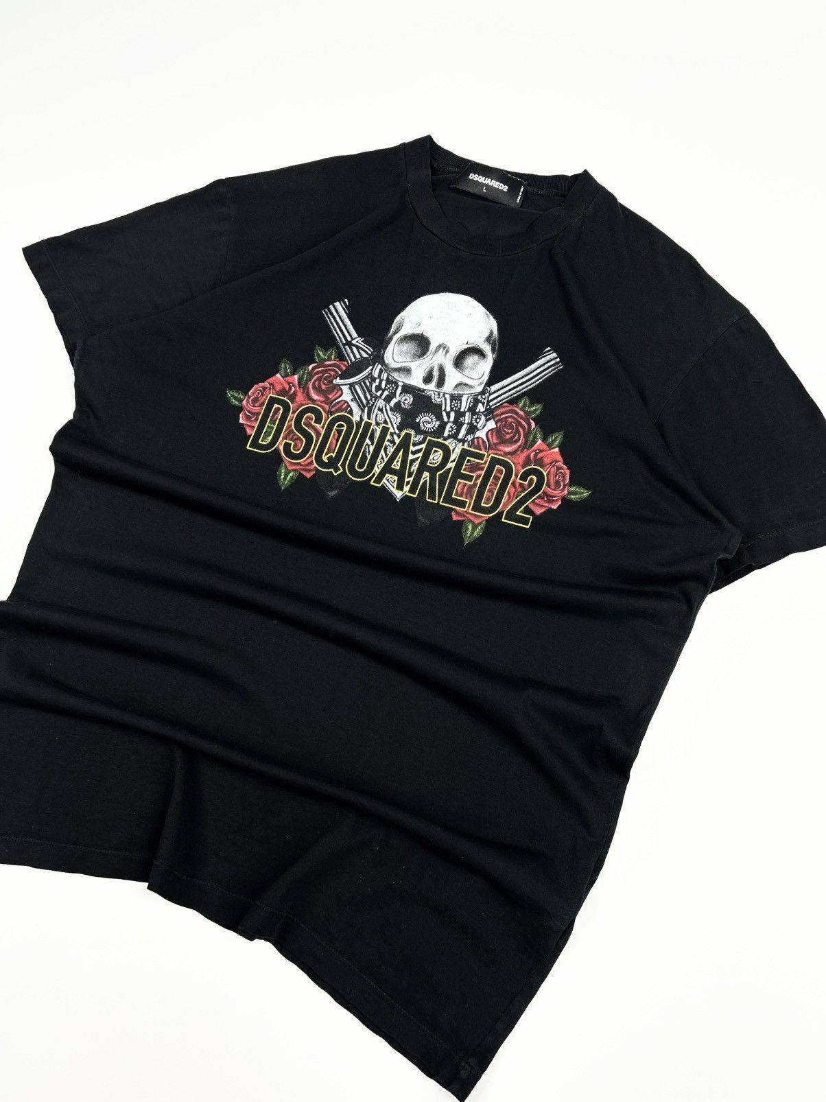 Dsquared2 DSQUARED2 Skulls & Guns tee Black Avant Garde Y2k Size US L / EU 52-54 / 3 - 4 Thumbnail