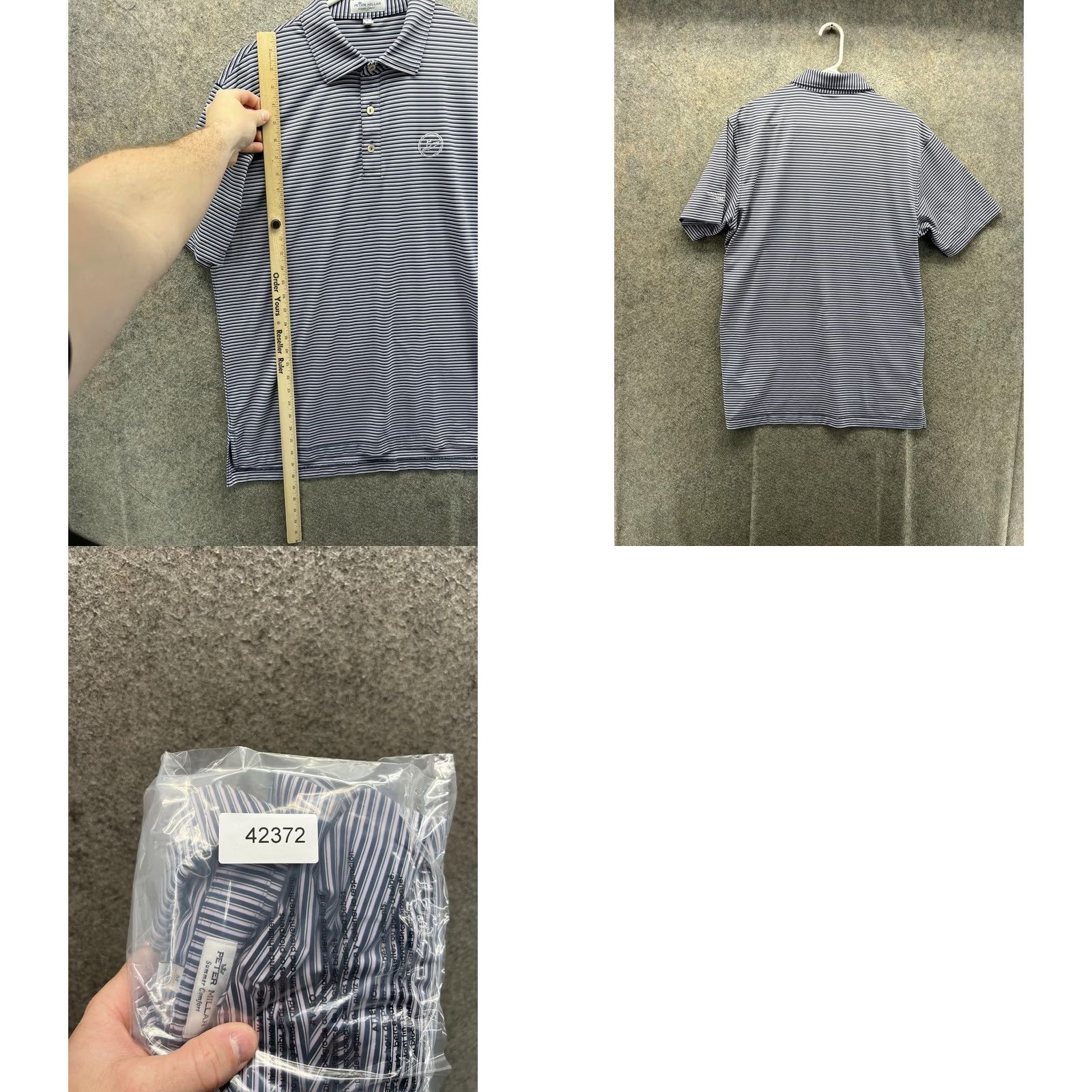 Peter Millar Peter Millar Summer Comfort Polo Shirt Mens M Blue Stripe Aurora Golf Club Size US M / EU 48-50 / 2 - 8 Thumbnail