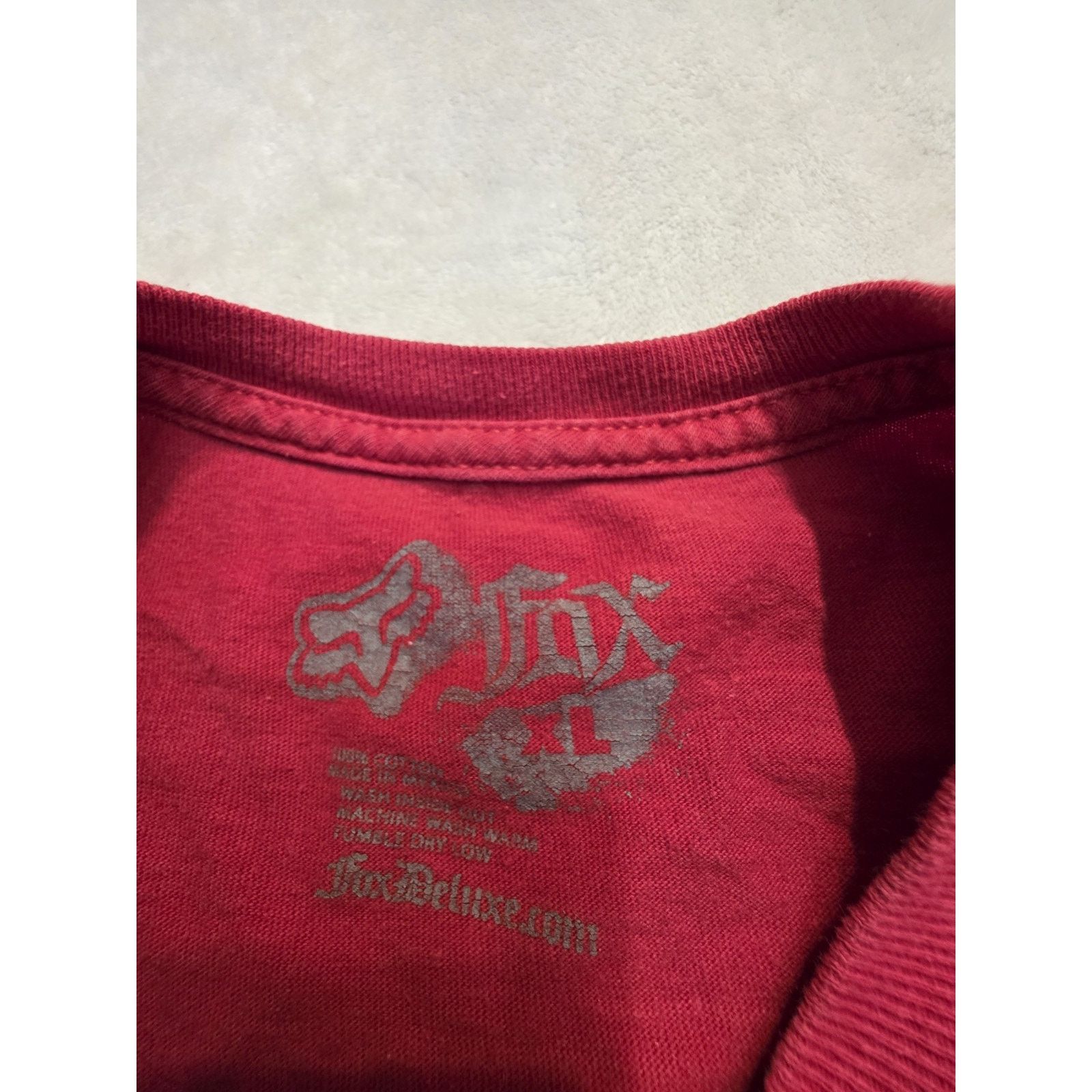 Fox Racing Fox Racing Men's Size Xl Red Graphic Short Sleeve T-Shirt Size US XL / EU 56 / 4 - 3 Thumbnail