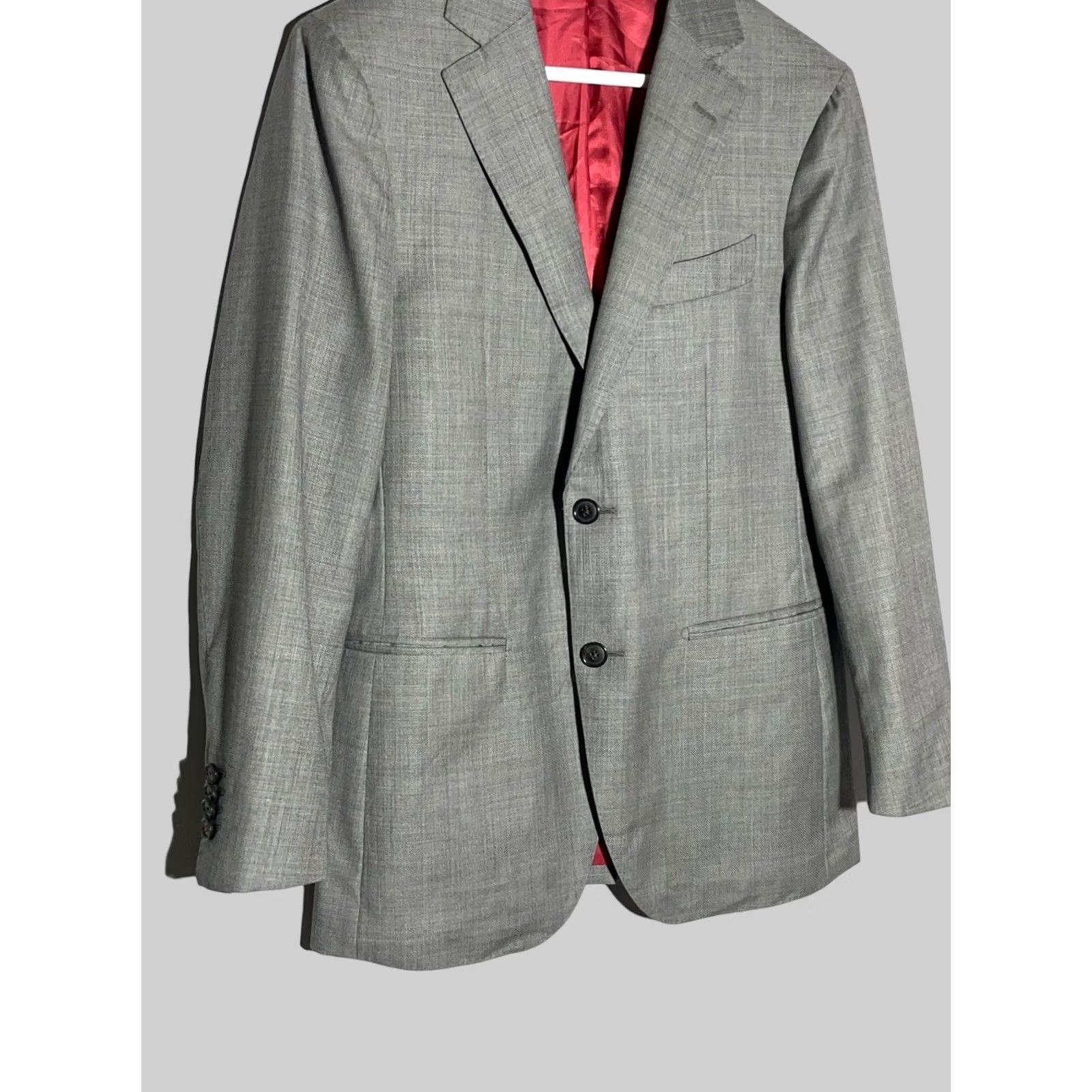 Suitsupply Suitsupply Blazer Single-Breasted Wool Gray 36 Men Regular Jacket Coat Business Casual 2 Piece de City Classic Designer Mens Size 36R - 3 Thumbnail