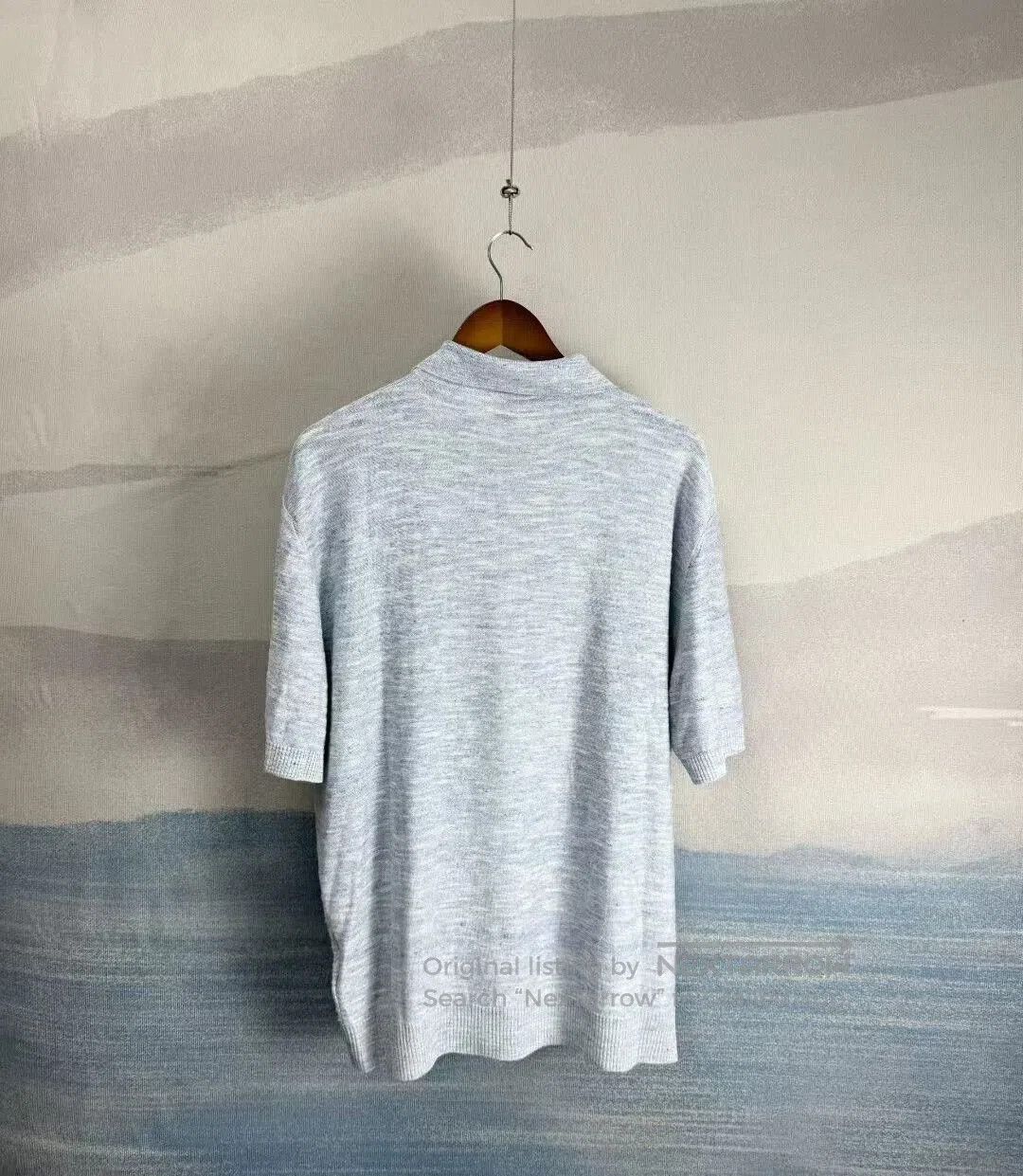 Loro Piana Loro Piana Misty Blue Linen Polo Shirt. Size US XXL / EU 58 / 5 - 2 Thumbnail