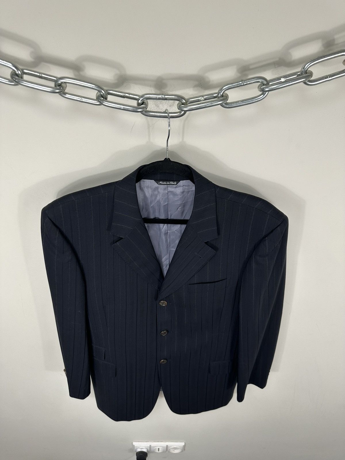 Paul Smith Paul Smith Navy Striped 3-Button Luxury Wool Blazer Size 42R - 5 Thumbnail