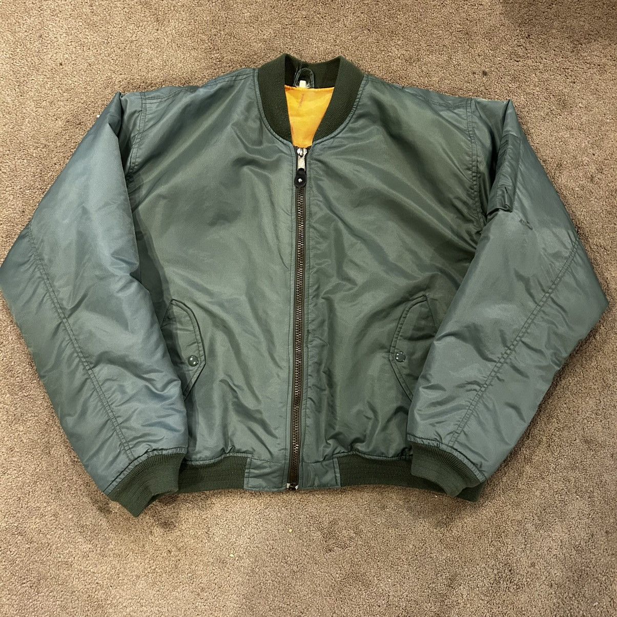 Vintage Vintage 1980s USAF Reversible Bomber Jacket Size US L / EU 52-54 / 3 - 1 Thumbnail