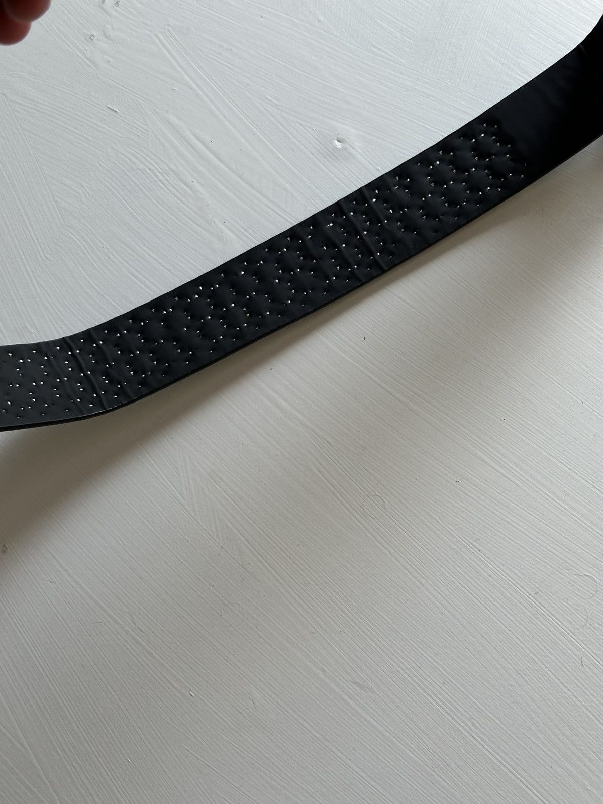 Japanese Brand × Vintage CRAZY VINTAGE METAL BLACK LEATHER BELT BB SIMON STYLE Size ONE SIZE - 5 Thumbnail