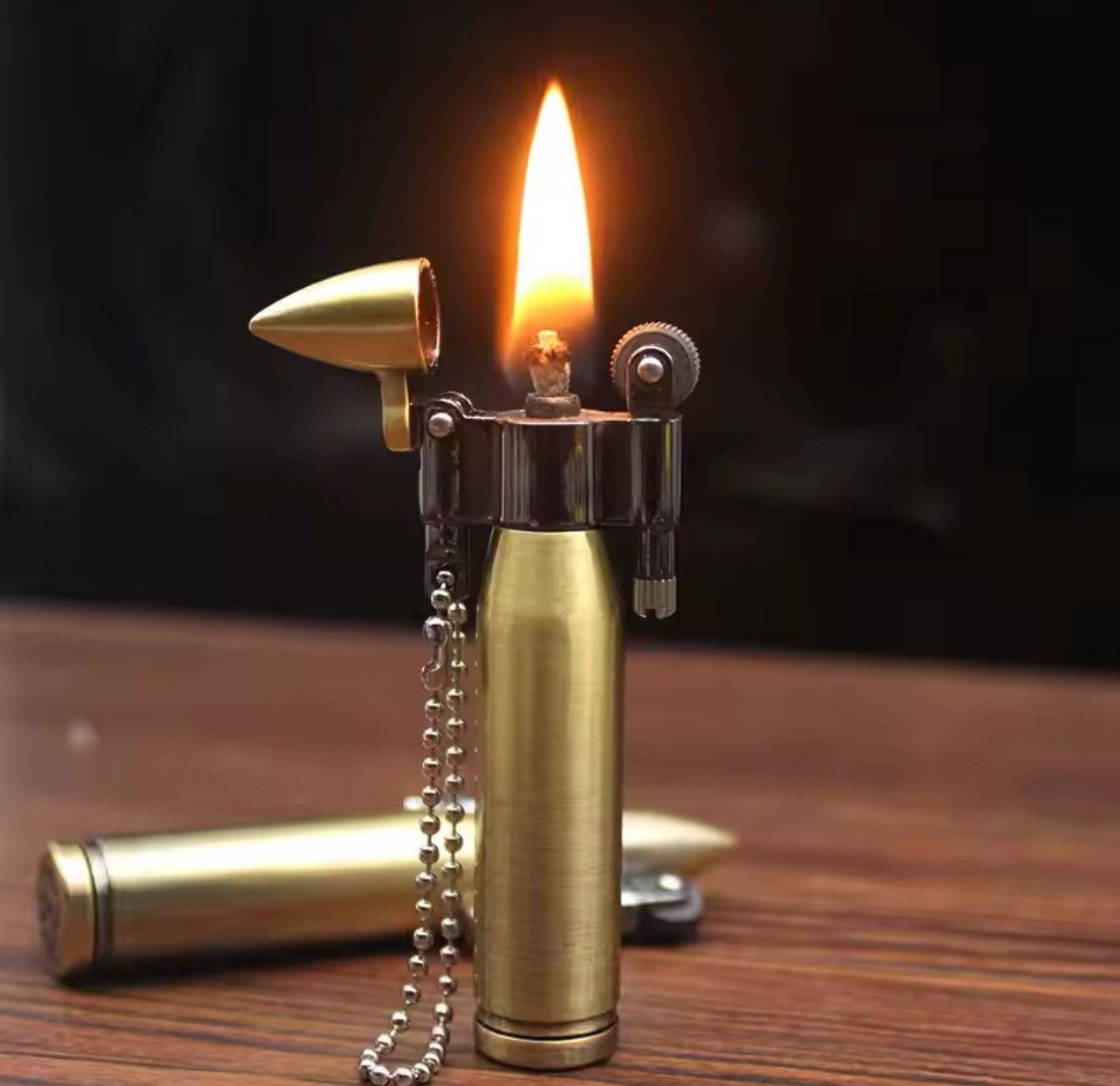 Vintage Brass Lighters With Bullet Fantastic Design Size ONE SIZE - 1 Thumbnail