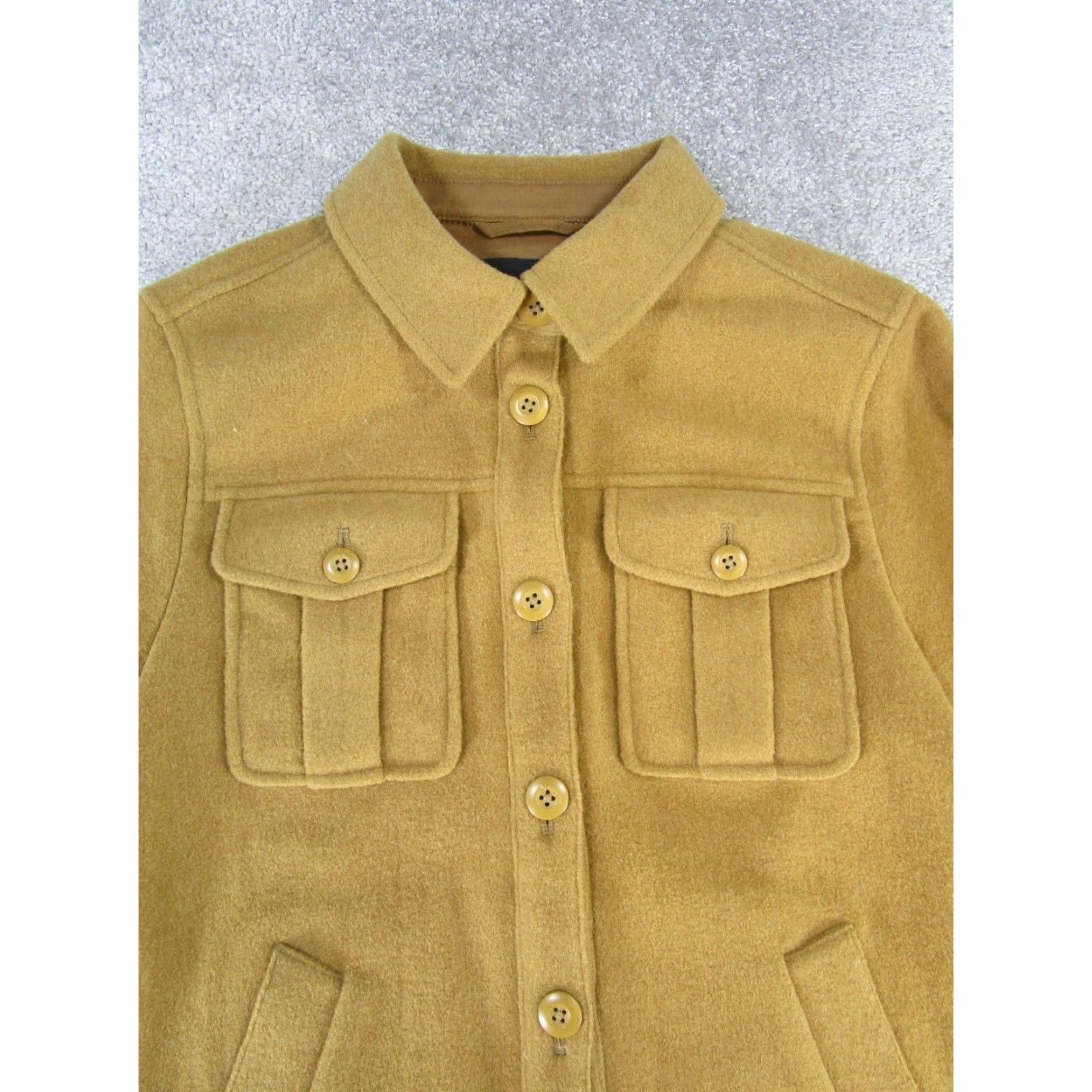 J.Crew J.CREW Jacket Womens Small Brown Wool Trucker Jacket - Brown Wool Blend Lining Regular Fit Short Description? Size S / US 4 / IT 40 - 2 Thumbnail