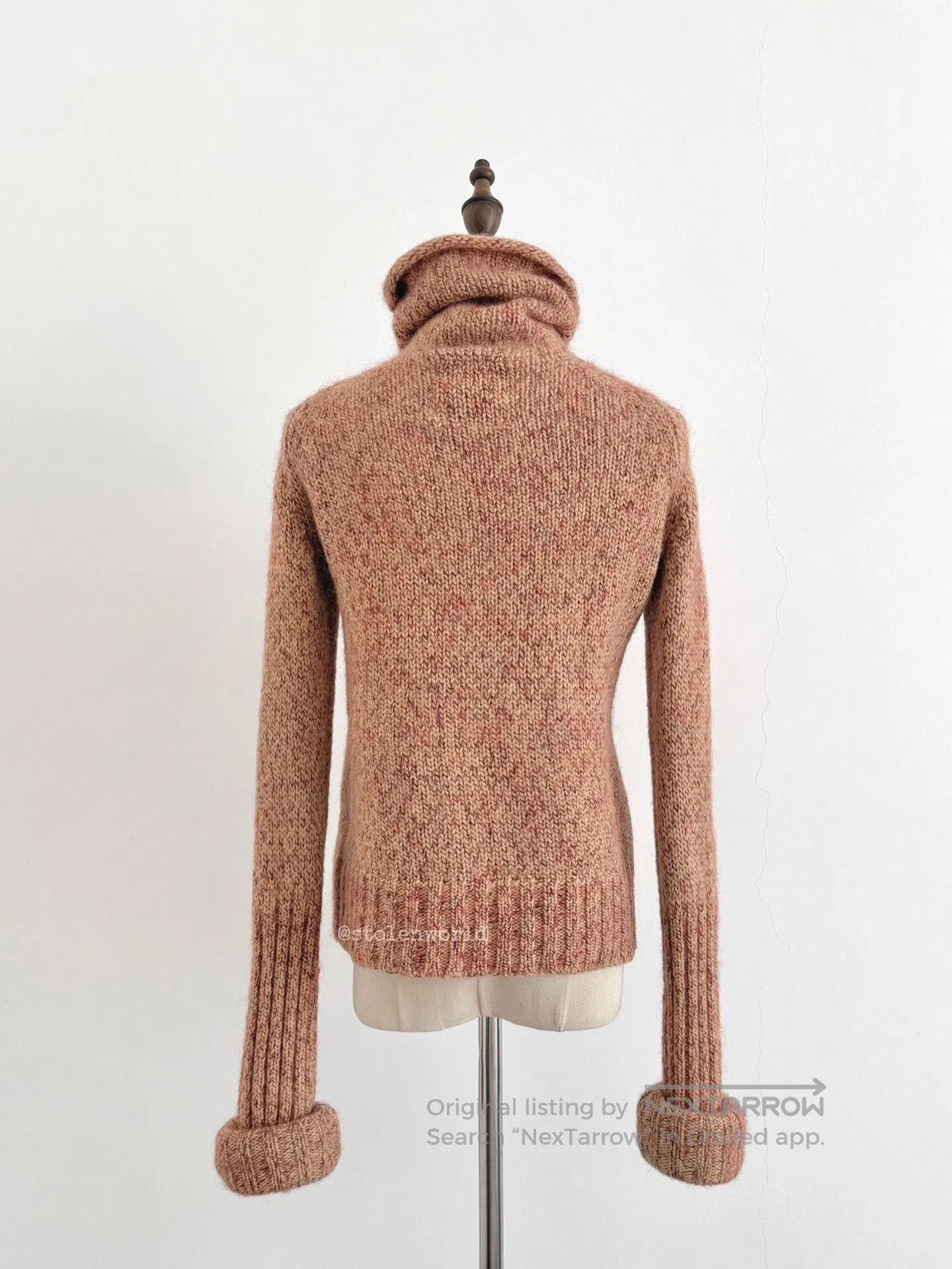 Y's pink knit turtleneck sweater with pocket. Size S / US 4 / IT 40 - 8 Thumbnail