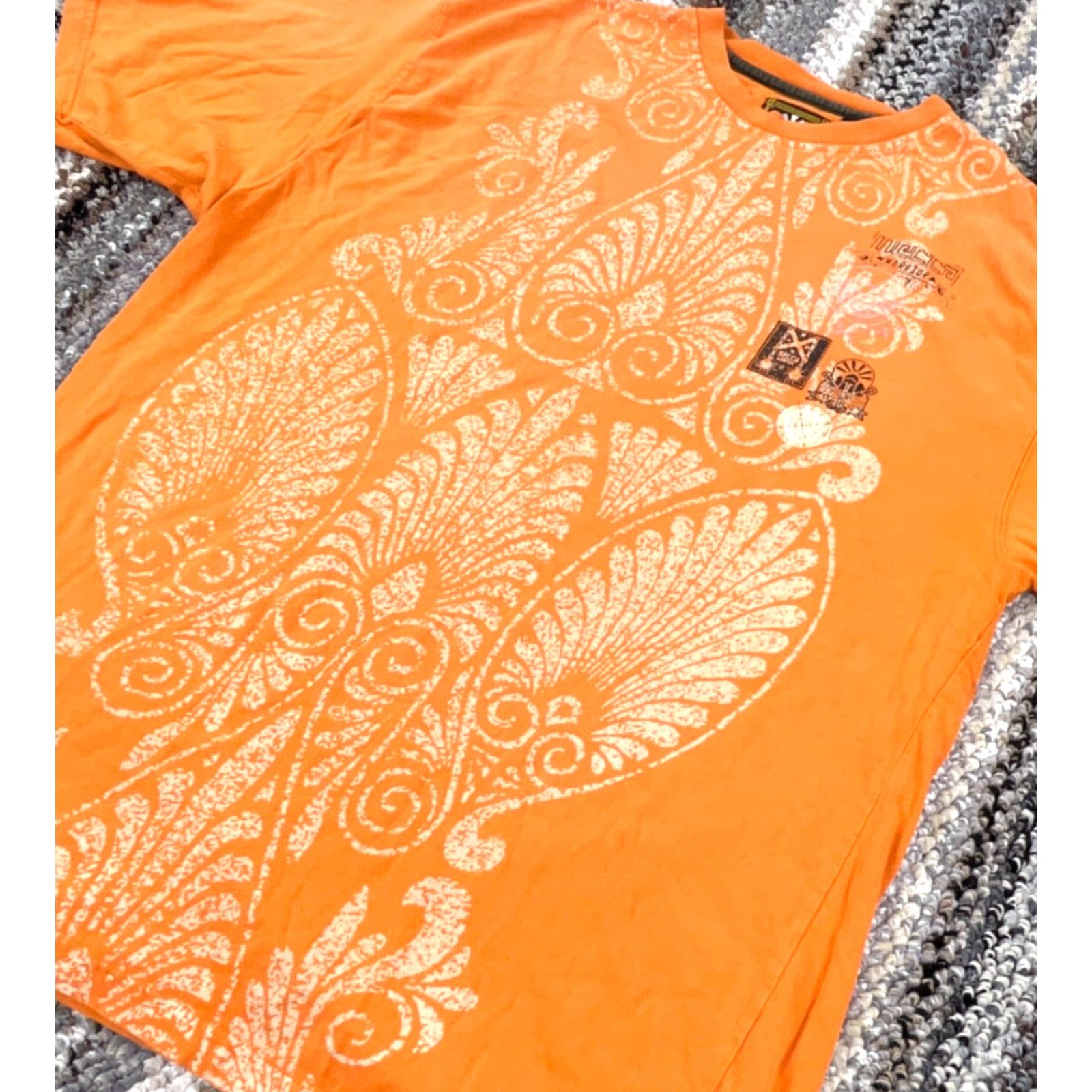 Vintage VINTAGE Mecca Shirt Men 2XL Orange Graphic Tee USA Hip Hop Gothic Grunge Motorcycle 100% Cotton Short Sleeve Crew Neck Size US XXL / EU 58 / 5 - 3 Thumbnail