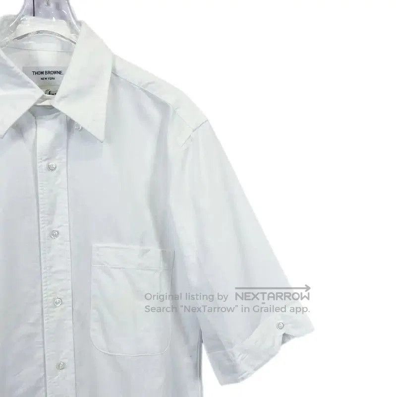 Thom Browne Thom Browne White Cotton Short Sleeve Shirt . Size M / US 6-8 / IT 42-44 - 3 Thumbnail