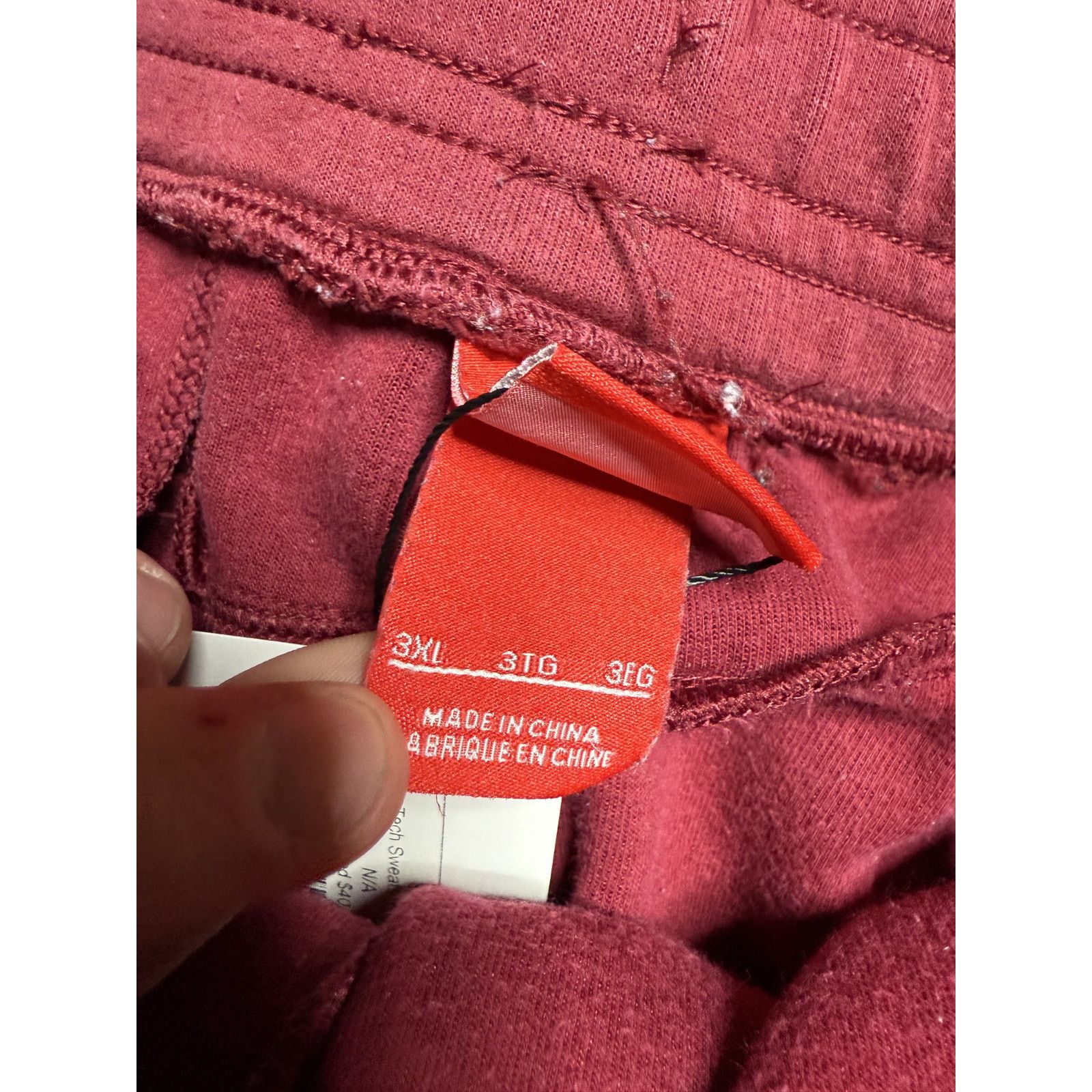 Nike Nike Tech Sweats Maroon XXXL Used Size US 42 / EU 58 - 3 Thumbnail