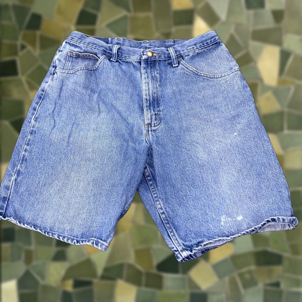 Wrangler VINTAGE Wrangler Shorts Mens 34 Blue Denim Relaxed Fit Bermuda 606WIMS Mens Size US 34 / EU 50 - 1 Thumbnail