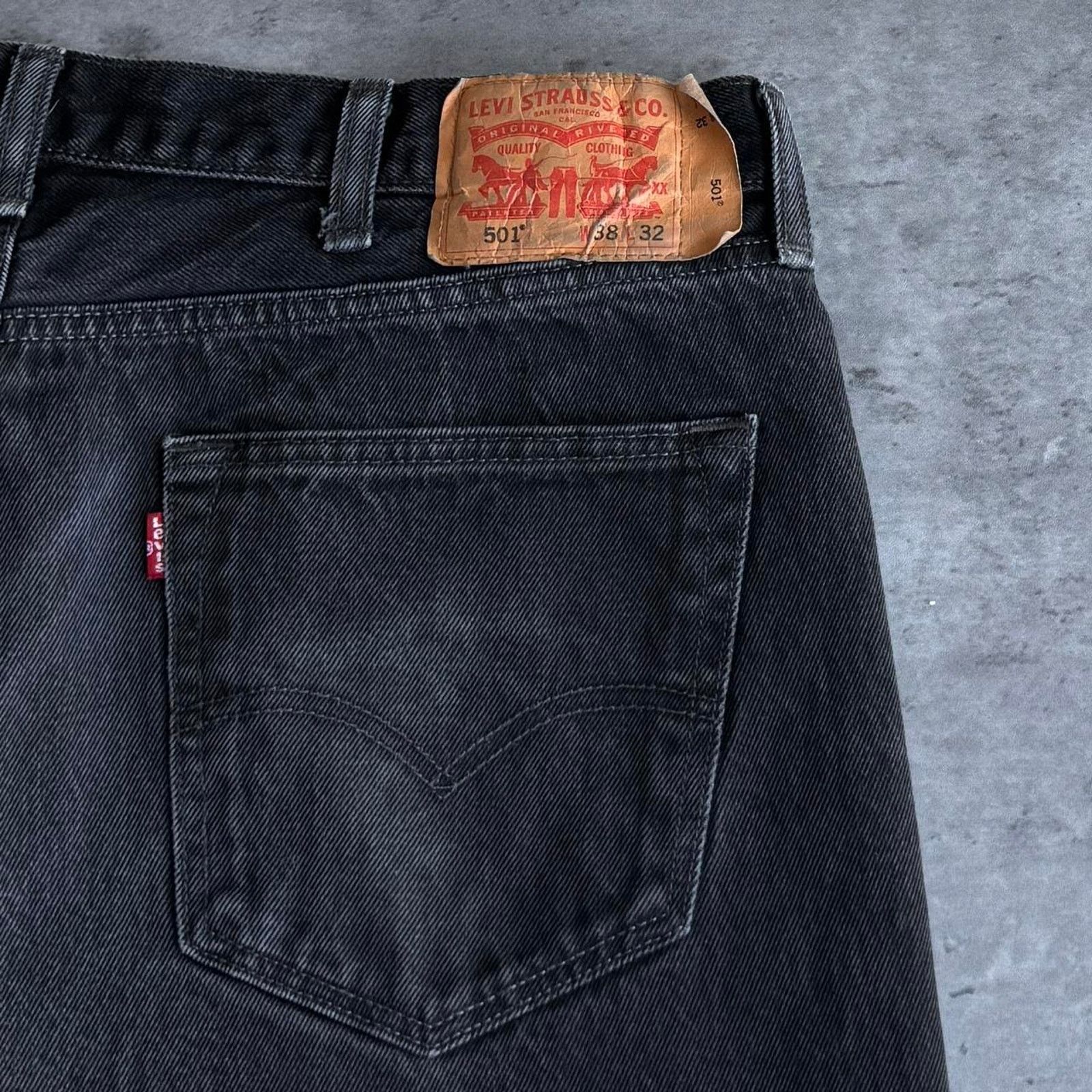 Levi's × Levi's Vintage Clothing × Vintage Levi’s 501 Black Grunge Opium Essential Denim Jeans Size US 37 - 3 Thumbnail
