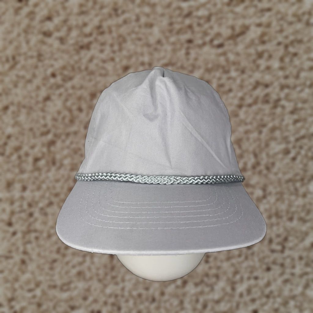 Vintage VINTAGE KC Collections Hat Cap Snap Back Adult One Size Gray Nylon 90s Look Rope Size ONE SIZE - 1 Thumbnail