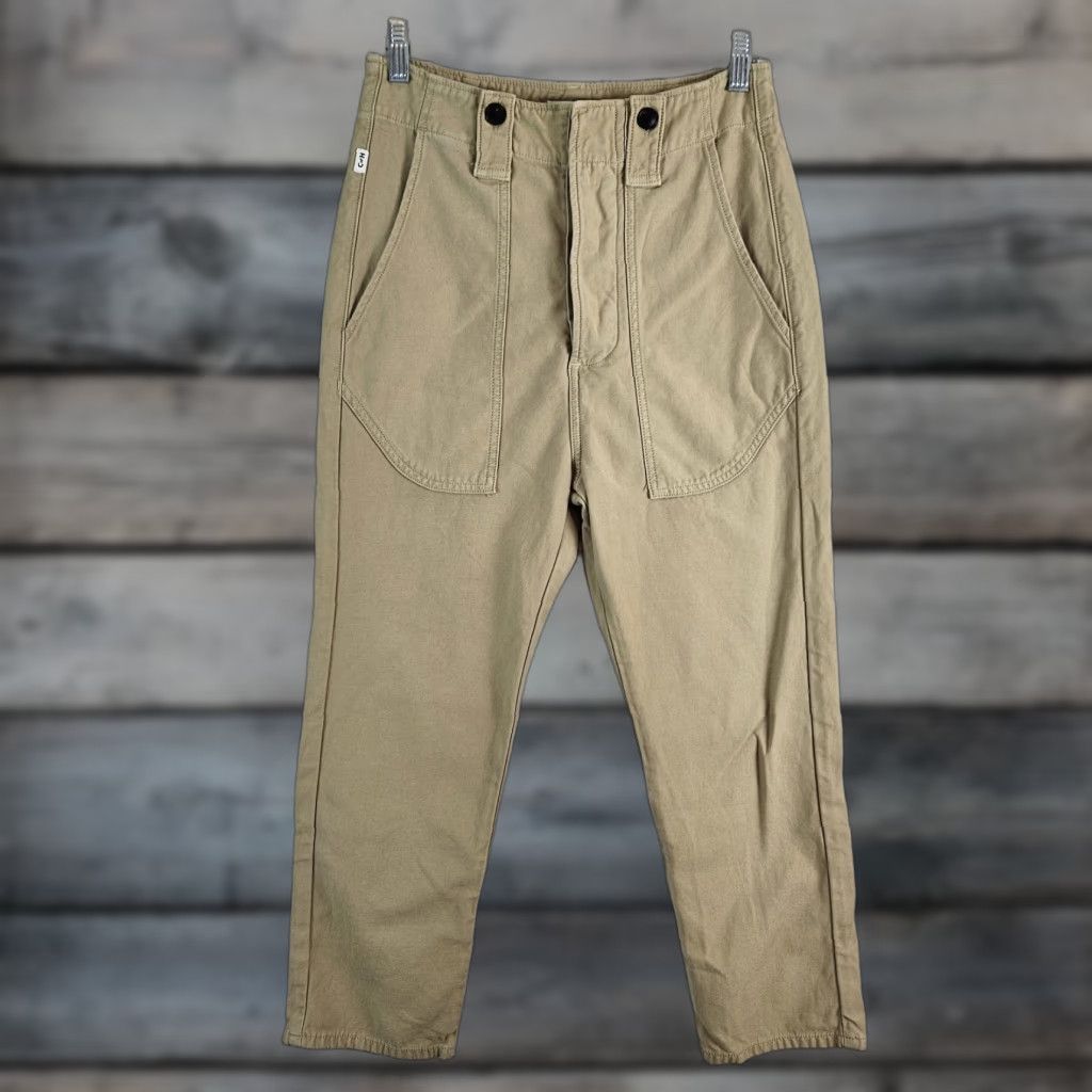 Citizens Of Humanity Citizens of Humanity Womens Pony Boy Utility Cropped Pants Sz 23 Tan Button Fly Cropped Leg Womens Pants 23 Size 40" / US 18 - 1 Thumbnail