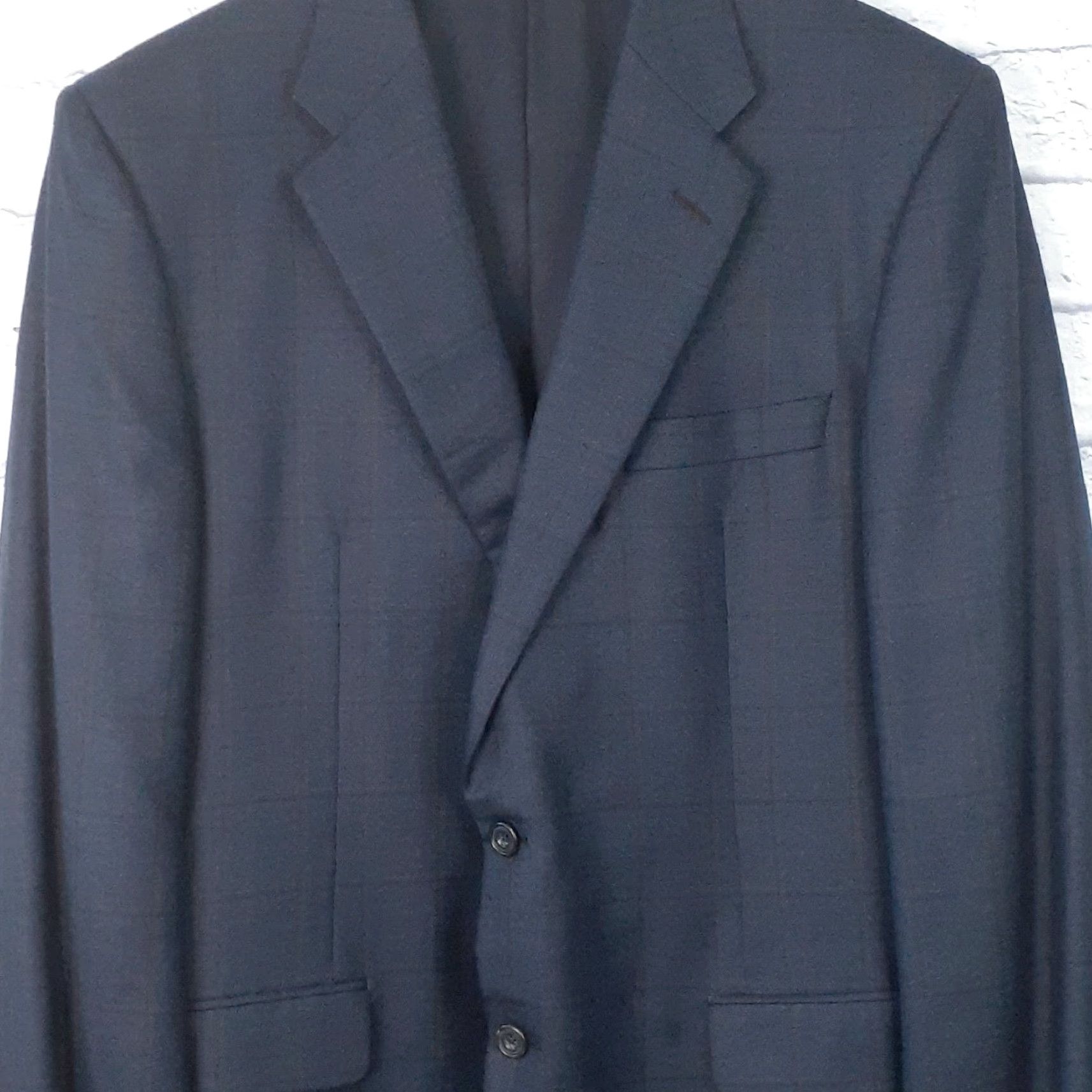 Vintage Hickey Freeman Sport Coat Blue Silk Wool Blend 2 Button Notch Lapel Long 44 Regular Men Size US S / EU 44-46 / 1 - 2 Thumbnail