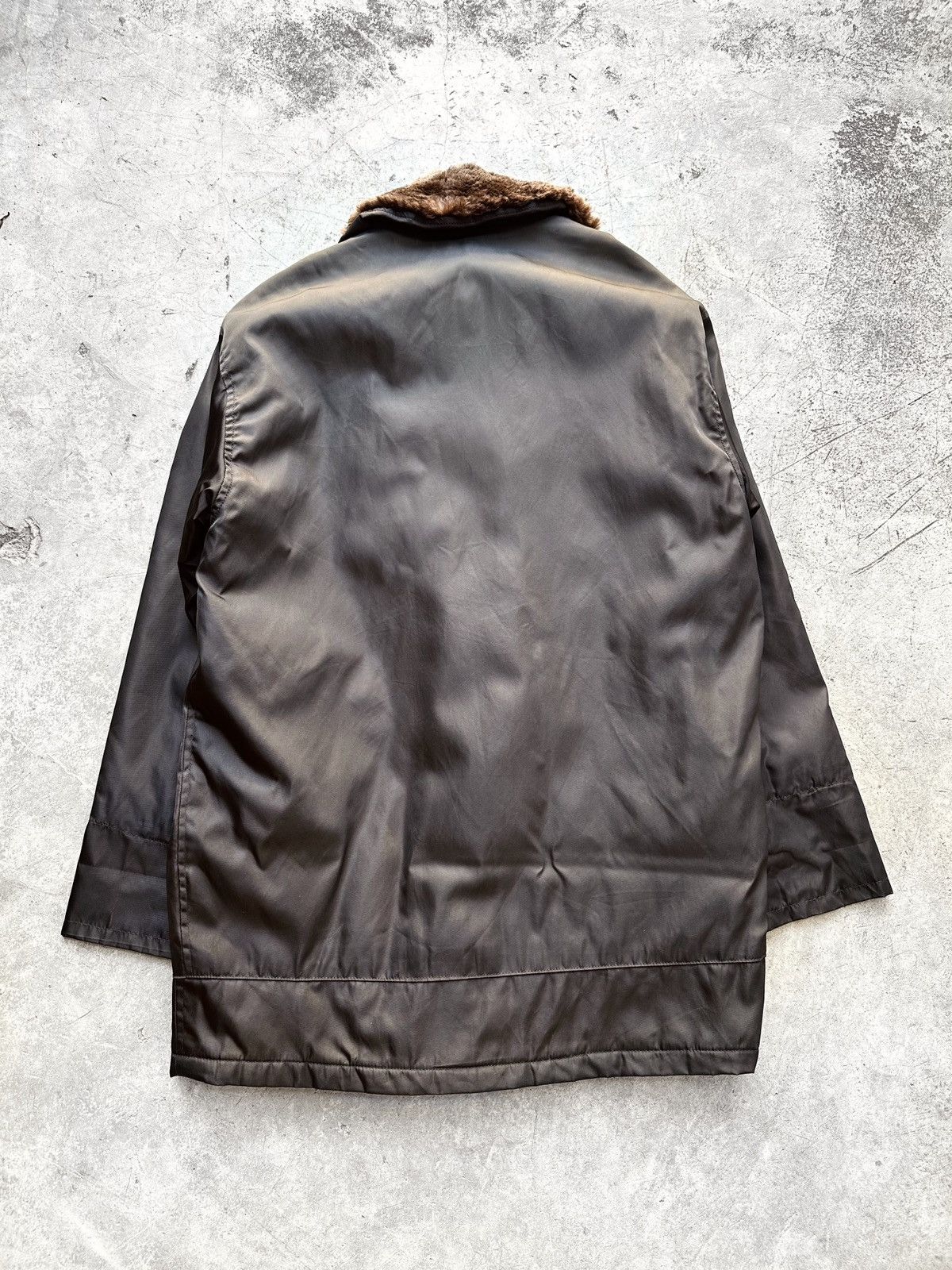 Prada 90s Beaver Fur Collar Nylon Jacket Size US M / EU 48-50 / 2 - 6 Thumbnail