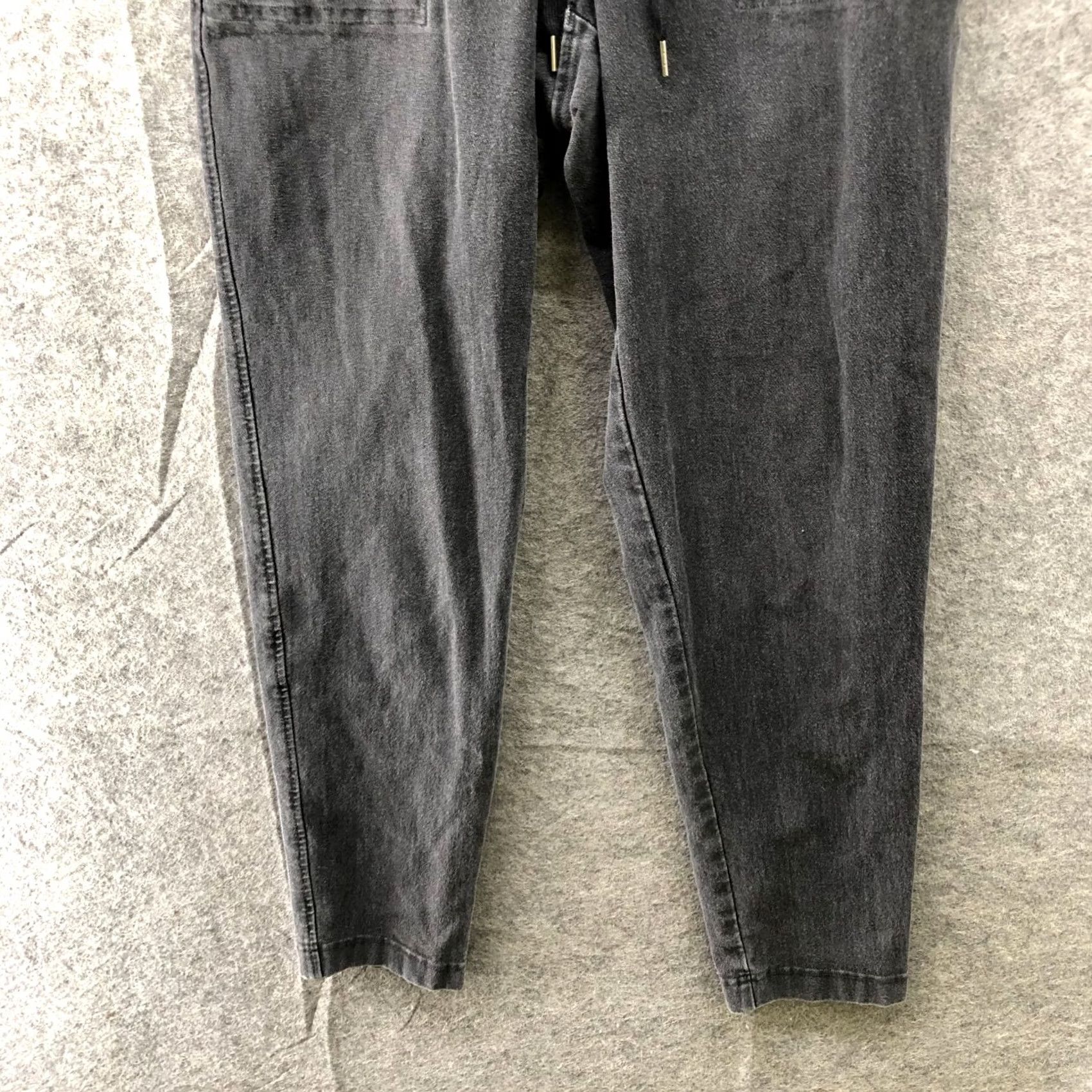 Uniqlo VINTAGE Uniqlo Denim Jersey Tapered Pants Womens XS Drawstring Pull On Washed Black Size XS / US 0-2 / IT 36-38 - 4 Thumbnail
