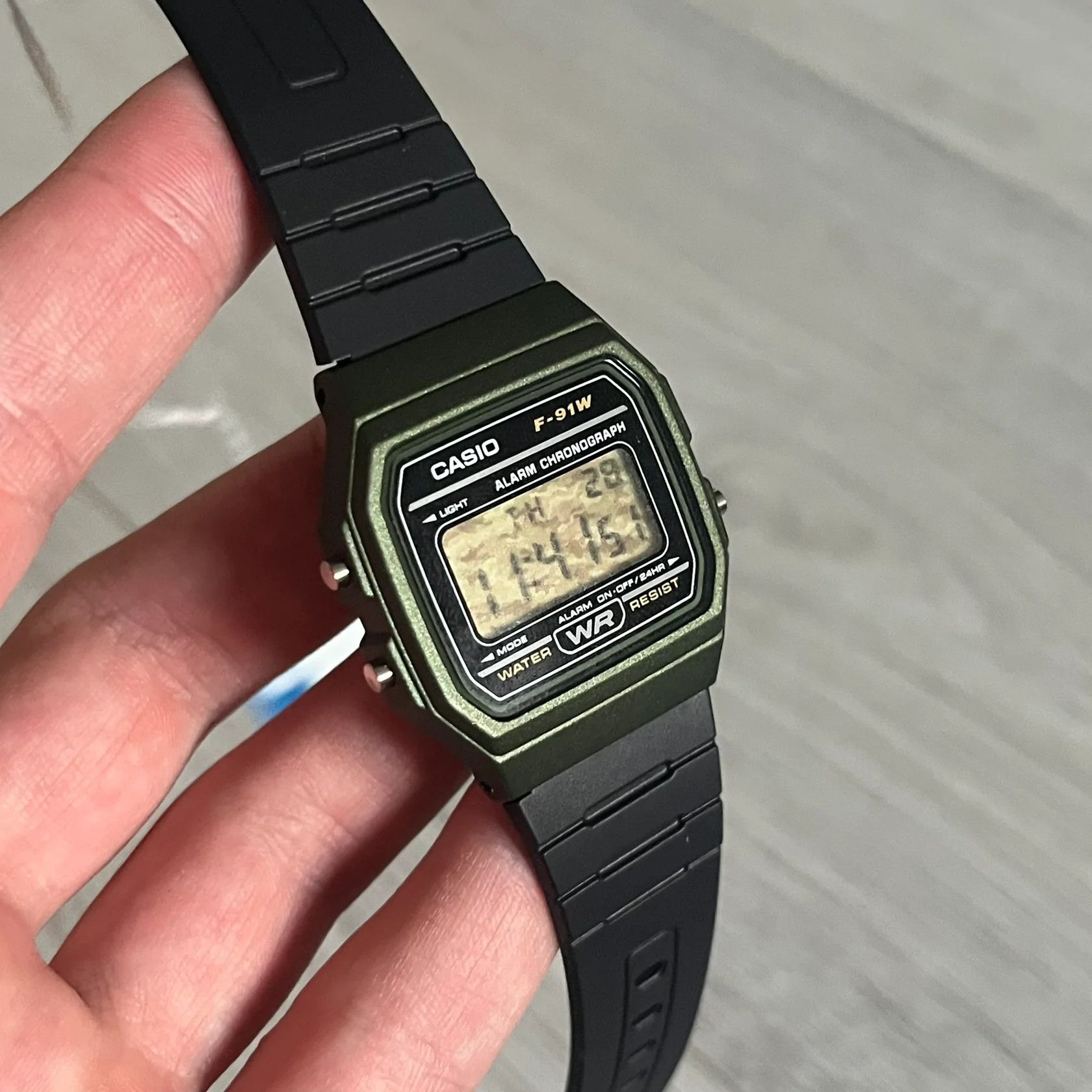 Casio Casio F-91W “Forest Camo” Military Green Digital Watch Size ONE SIZE - 6 Thumbnail