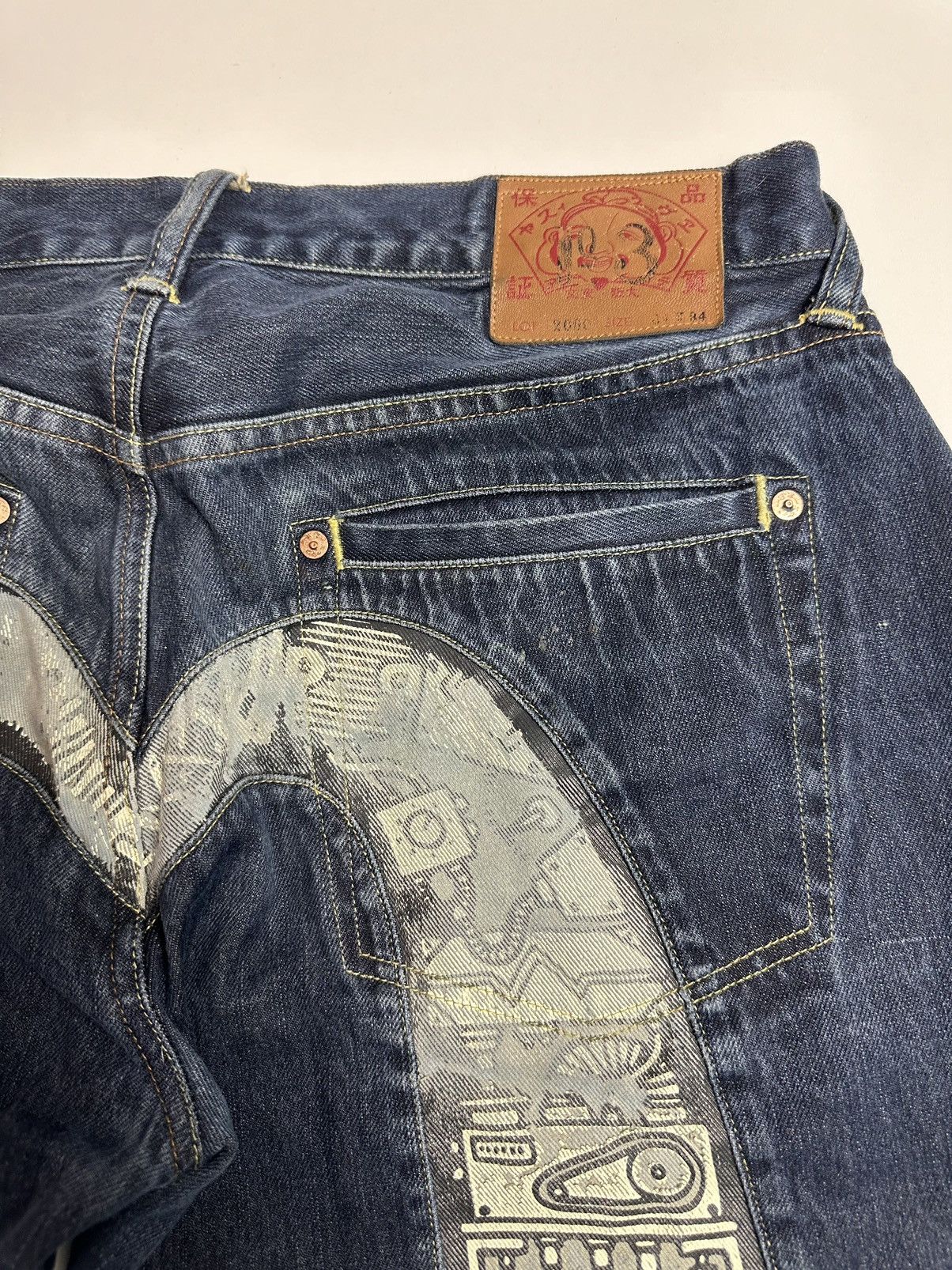 Evisu × Vintage Evisu Big Daicock Jeans Size US 36 / EU 52 - 2 Thumbnail