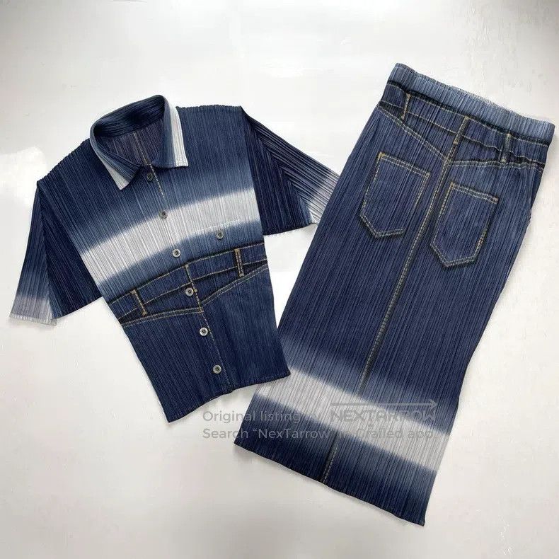 Issey Miyake Issey Miyake Blue Shirt Size M / US 6-8 / IT 42-44 - 1 Thumbnail