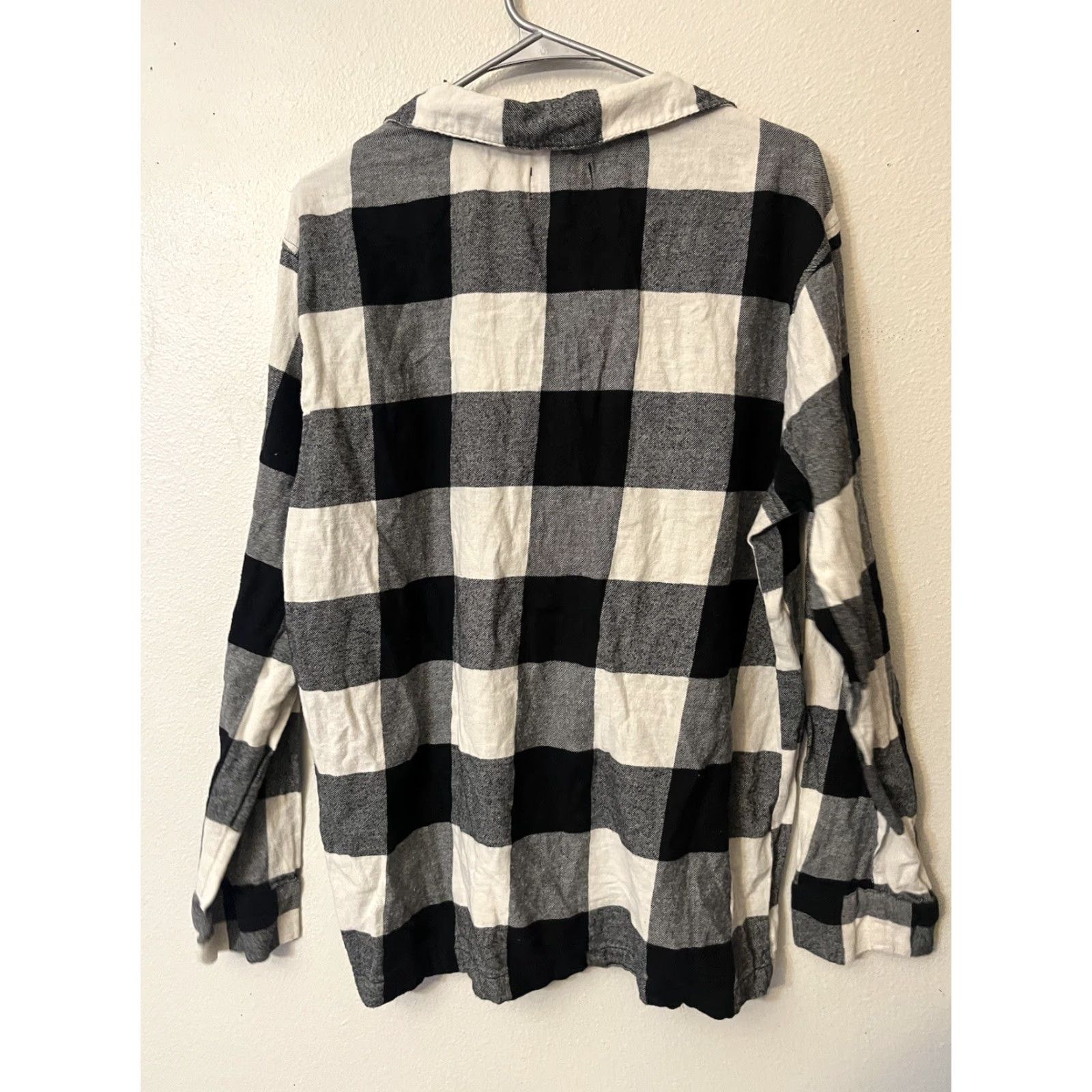 Old Navy Old Navy Sleep Shirt Men MT Flannel White Black Pajamas Shirt Size US M / EU 48-50 / 2 - 3 Thumbnail