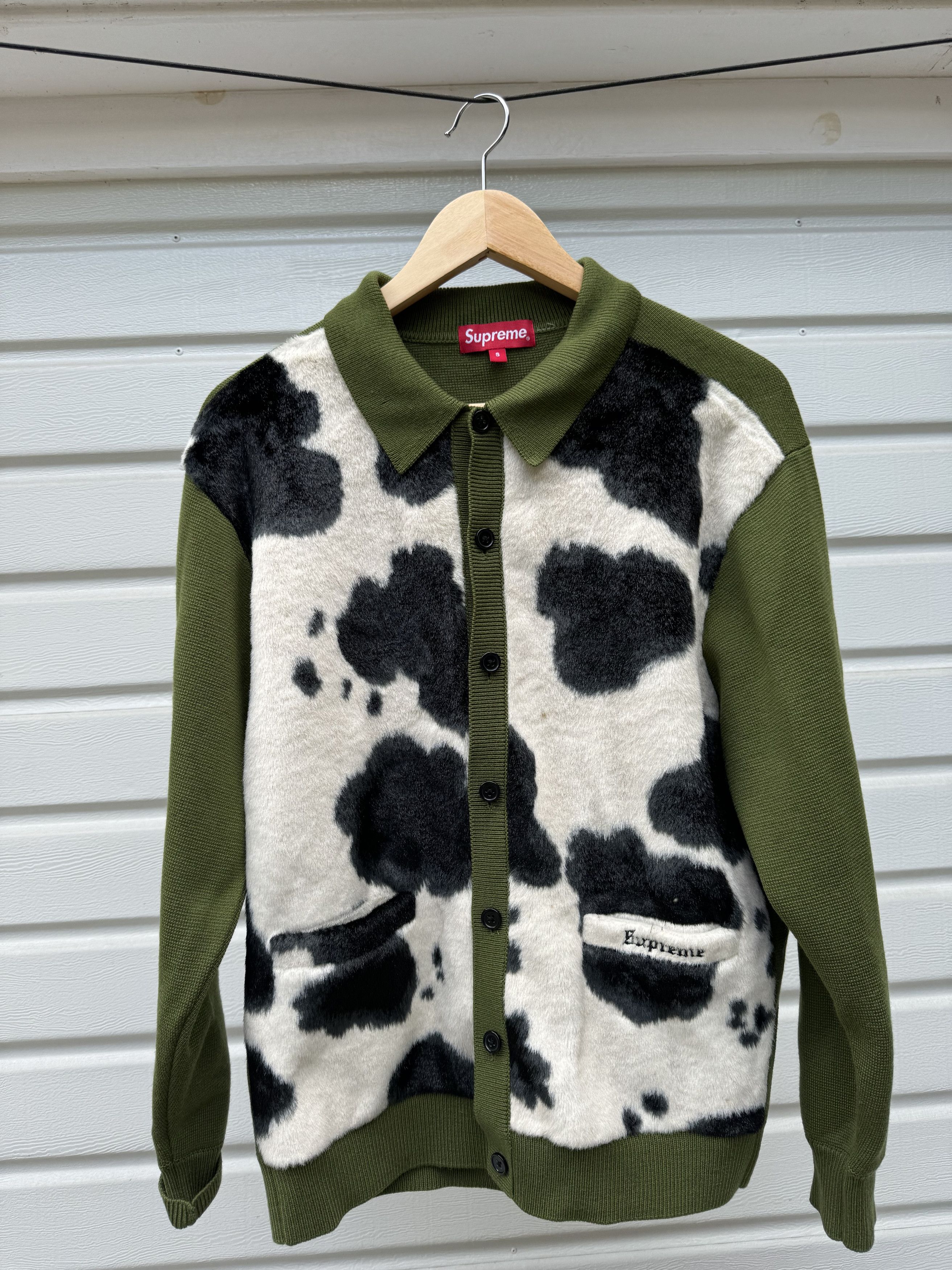 Supreme Cow Cardigan | Grailed