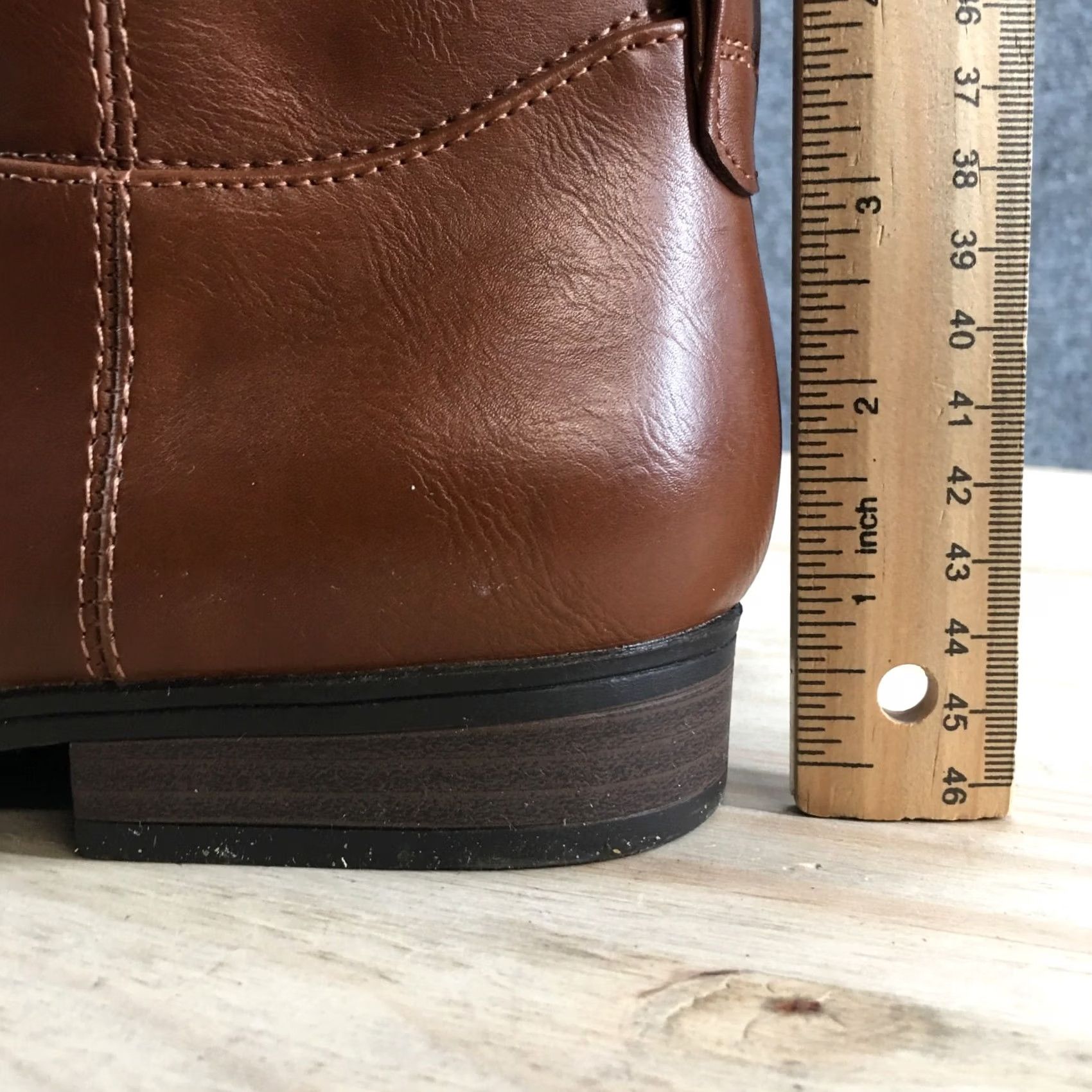 Vintage Universal Thread Boots Women 9 Brisa Tall Zip Riding Brown Faux Leather Boots Knee High Women’s Riding Boot Brown Zip Footwear Authentic Boots Size US 9 / IT 39 - 7 Thumbnail