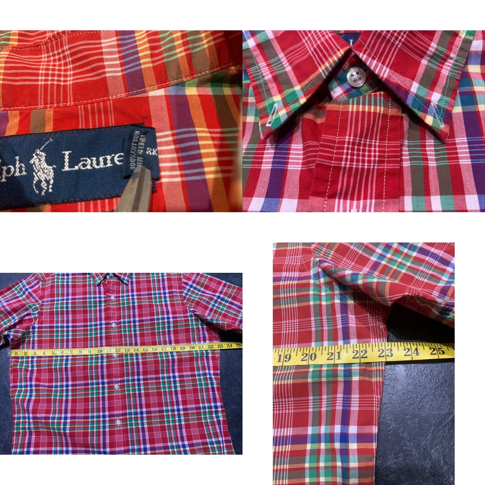 Polo Ralph Lauren Polo Ralph Lauren Plaid Button-Up Shirt Mens Medium Short Sleeve Red Classic Fit Size US M / EU 48-50 / 2 - 8 Thumbnail
