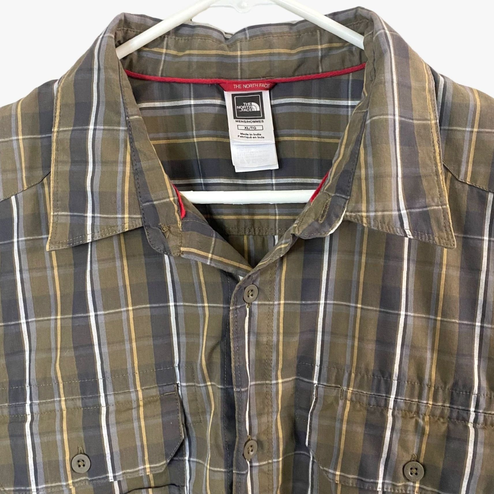 The North Face The North Face Button Up Shirt Short Sleeve Mens XL Green Plaid Chest Pockets Size US XL / EU 56 / 4 - 5 Thumbnail