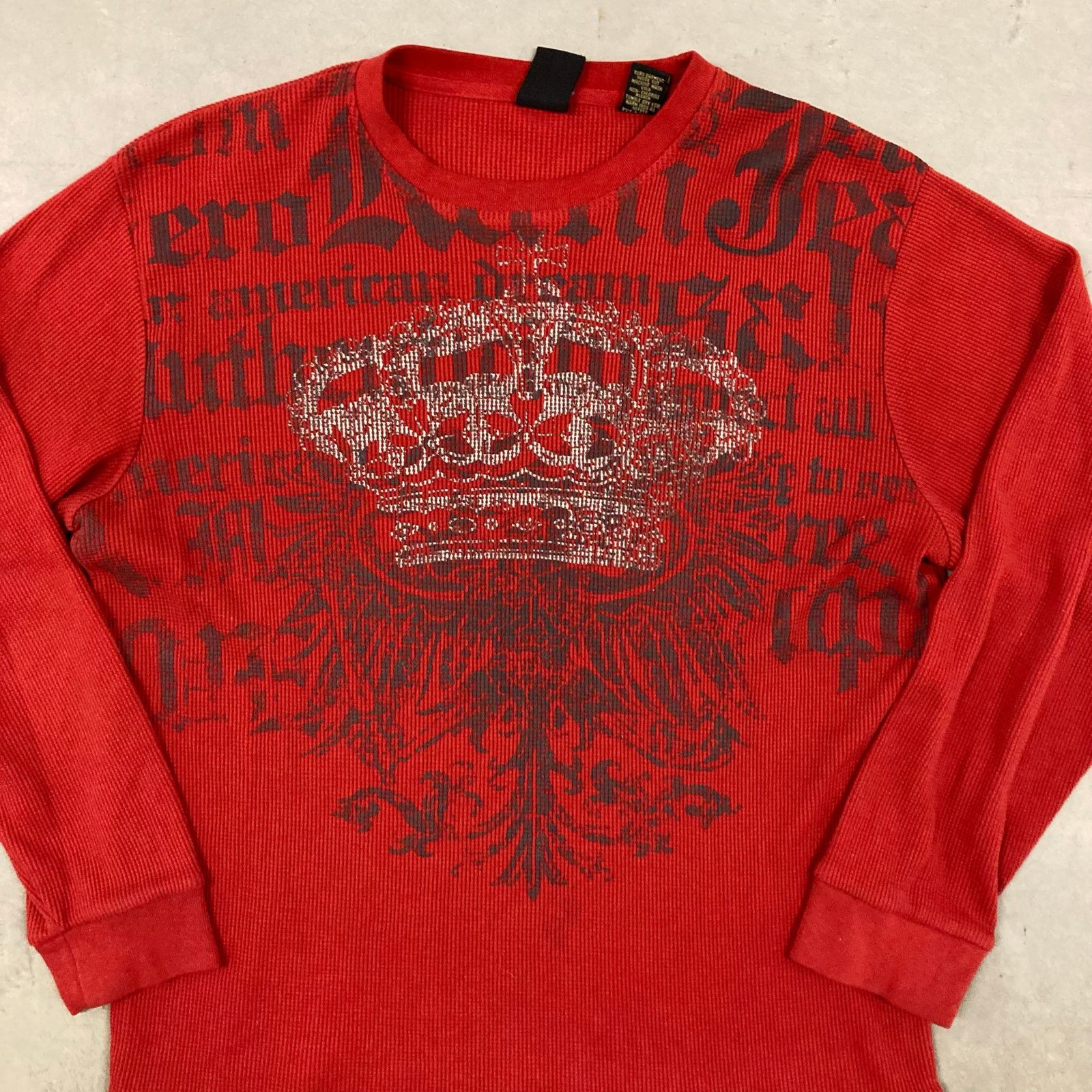 Vintage Y2K vintage affliction style graphic thermal T-Shirt Size US XL / EU 56 / 4 - 2 Thumbnail