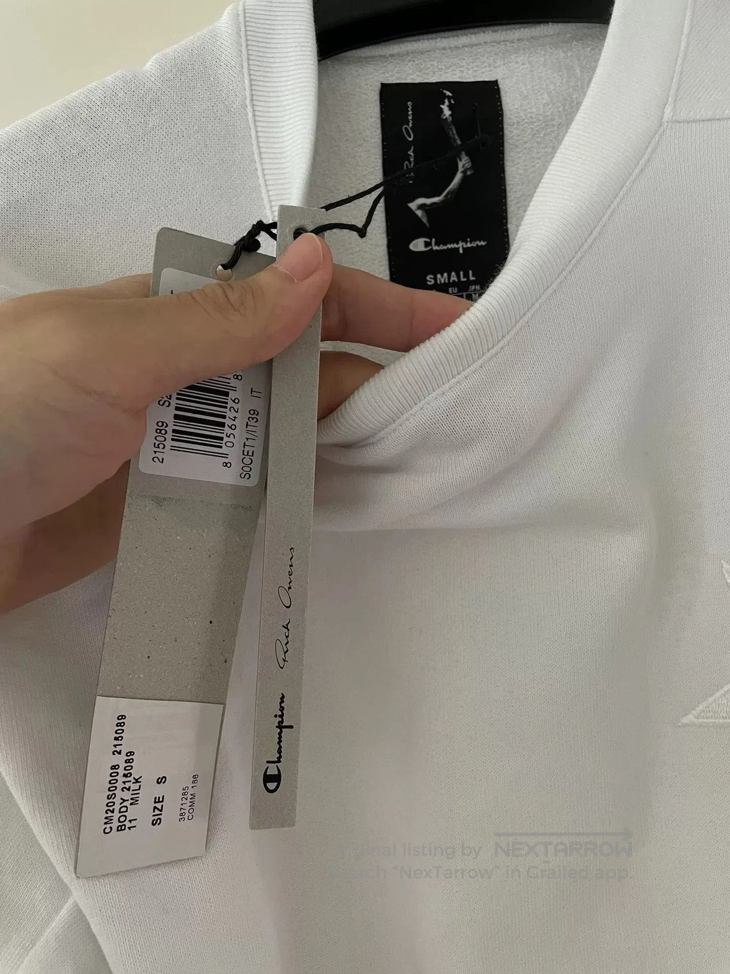 Rick Owens Rick Owens x Champion Men's White Top. Size US M / EU 48-50 / 2 - 8 Thumbnail