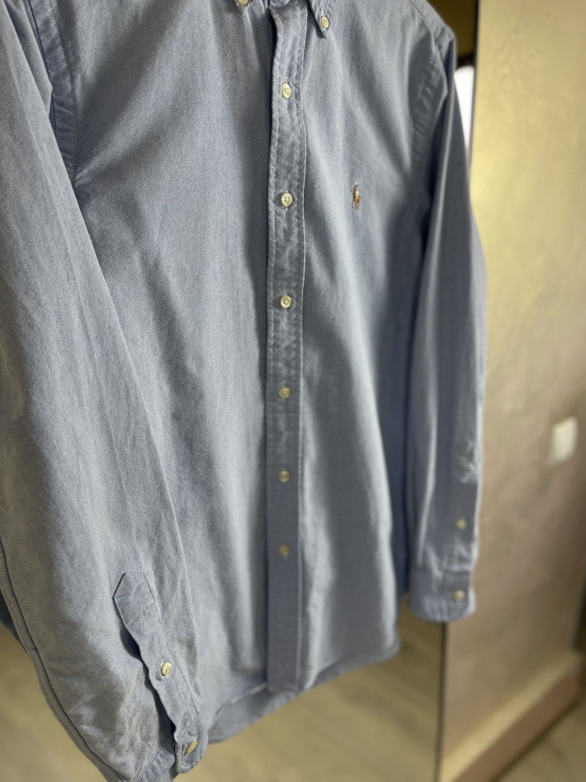 Polo Ralph Lauren Ralph Lauren Slim Fit Oxford Shirt – Premium Blue Marl Size US M / EU 48-50 / 2 - 5 Thumbnail