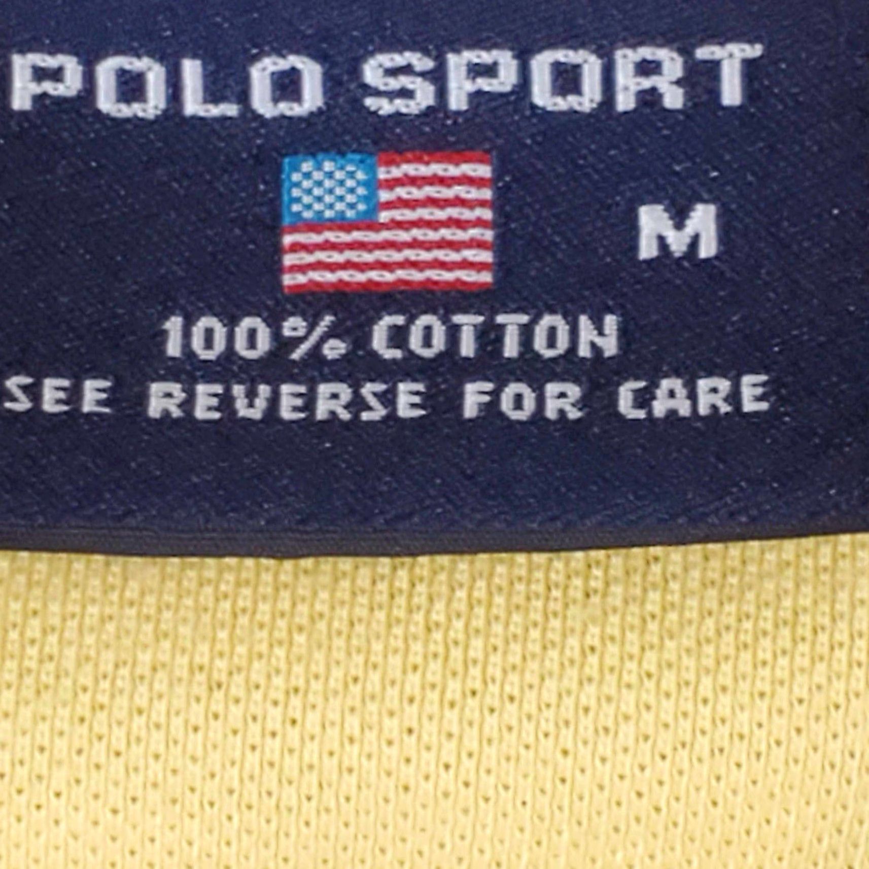 Ralph Lauren VINTAGE Ralph Lauren Polo Shirt Mens M Yellow Solid RL Pony Logo Button Polo Shirt Size US M / EU 48-50 / 2 - 2 Thumbnail