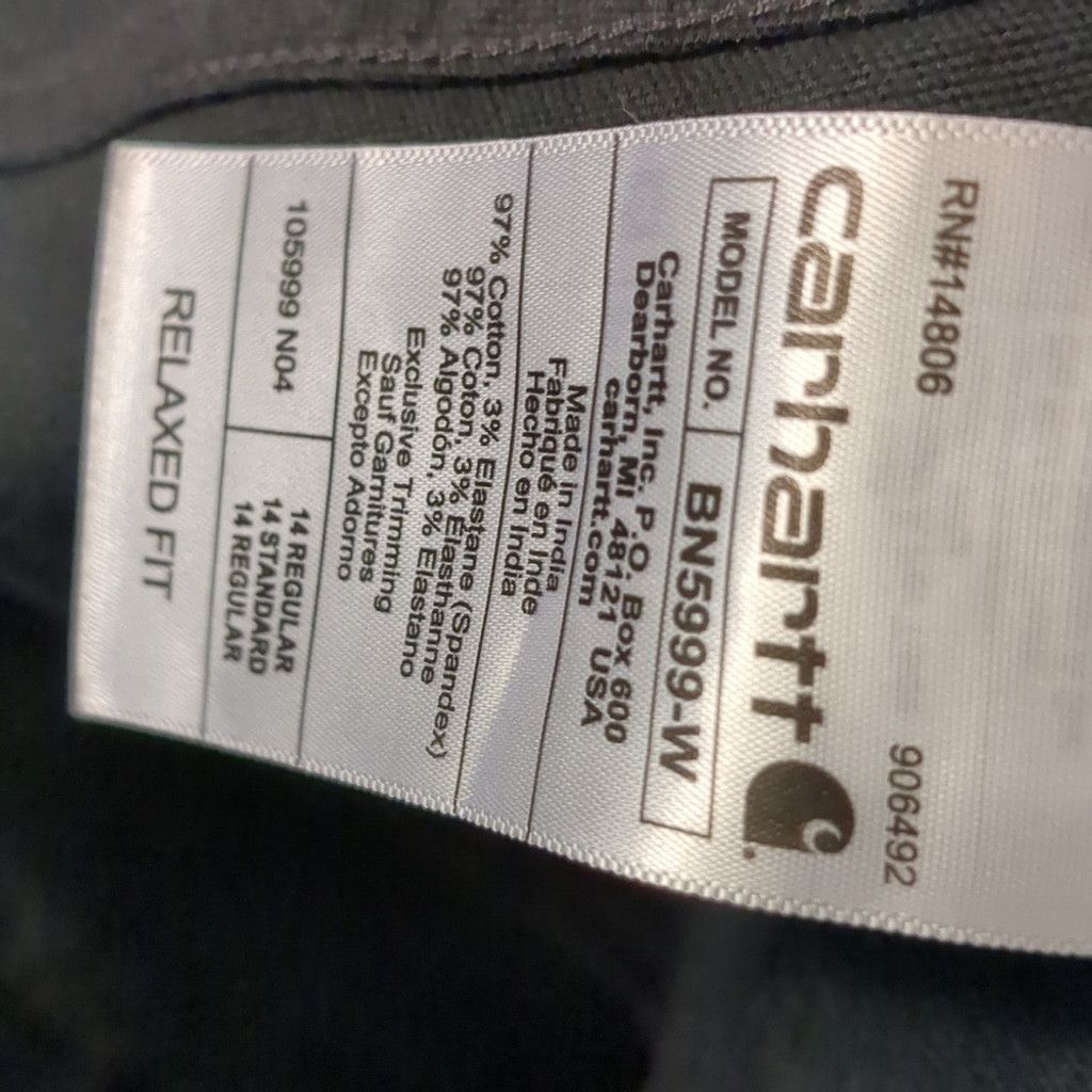 Carhartt Carhartt relaxed fit black rugged canvas pants size 14 Size 36" / US 14 / IT 50 - 4 Thumbnail