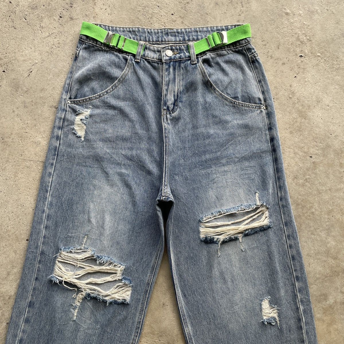 Japanese Brand W33💥 Vintage Japanese Baggy Jeans Ripped Faded Denim Pants Size US 33 - 4 Thumbnail
