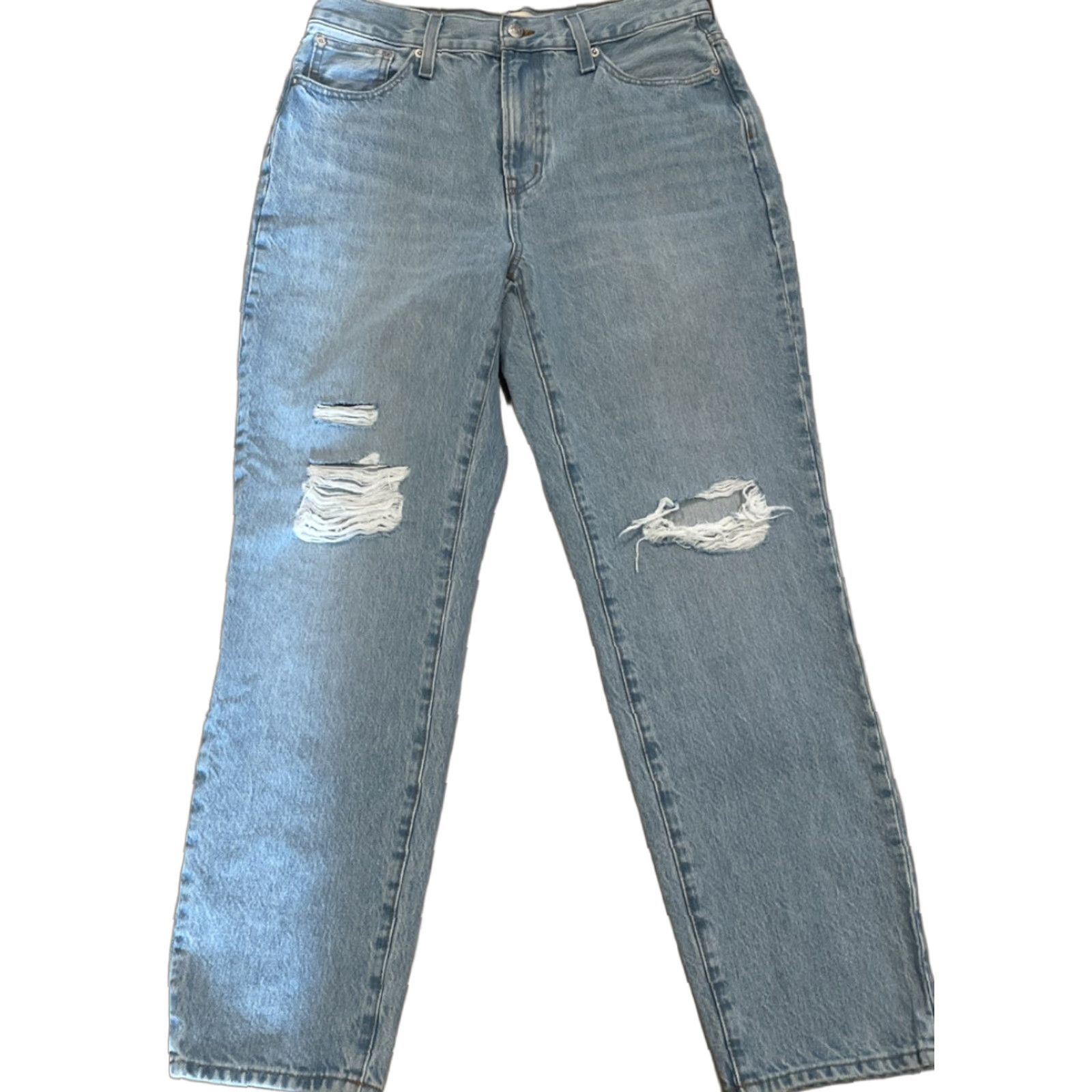 Madewell Madewell Perfect Vintage Jeans Women's High-Rise Light Wash Distressed 29 Blue Regular Size 29" - 1 Thumbnail