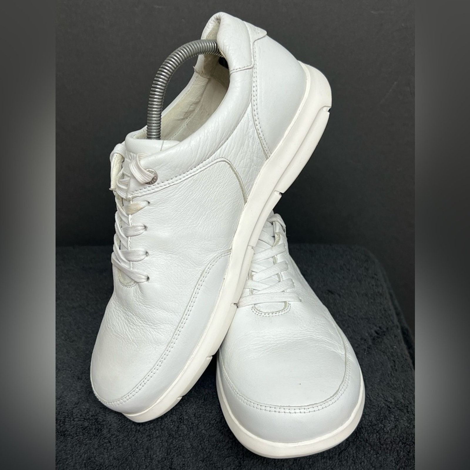 Birkenstock Birkenstock Manitoba Mens White Leather Shoes Size 41 US 8M Size US 8 / EU 41 - 3 Thumbnail