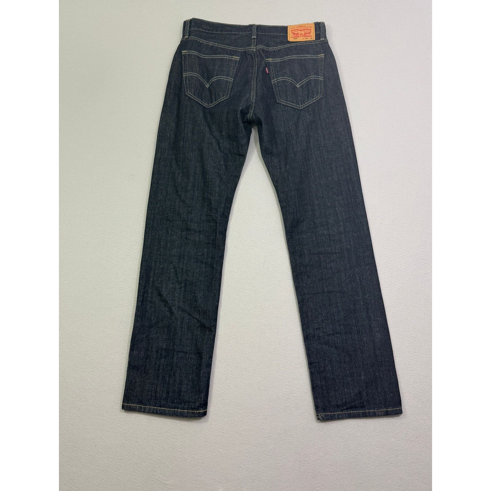 Levi's Levis 505 Regular Fit Jeans Men's 34x34 Dark Wash Western Size US 34 / EU 50 - 7 Thumbnail