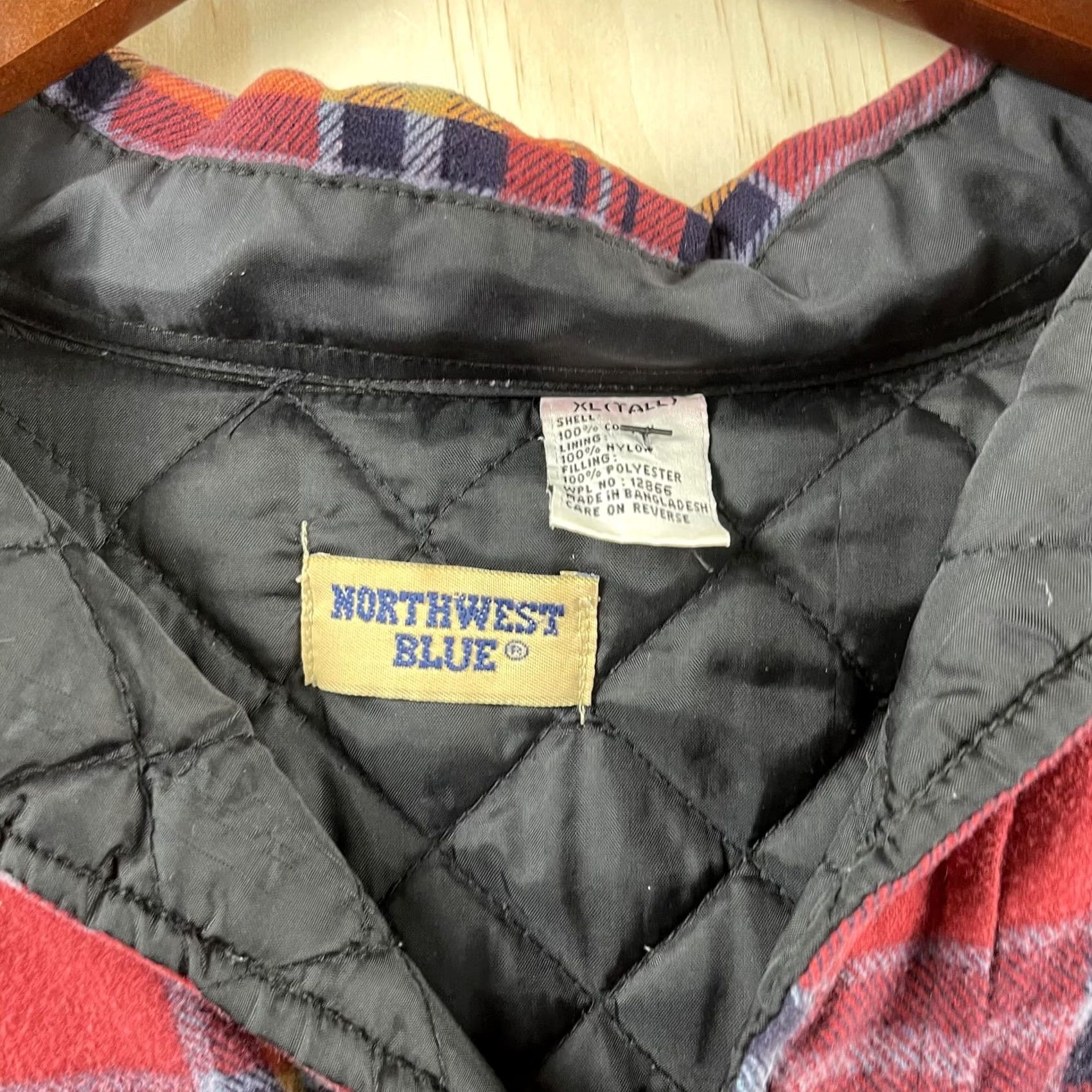 Vintage VINTAGE Northwest Blue Shirt Jacket Mens XLT Red Plaid Quilted Workwear Flannel Size US XL / EU 56 / 4 - 2 Thumbnail