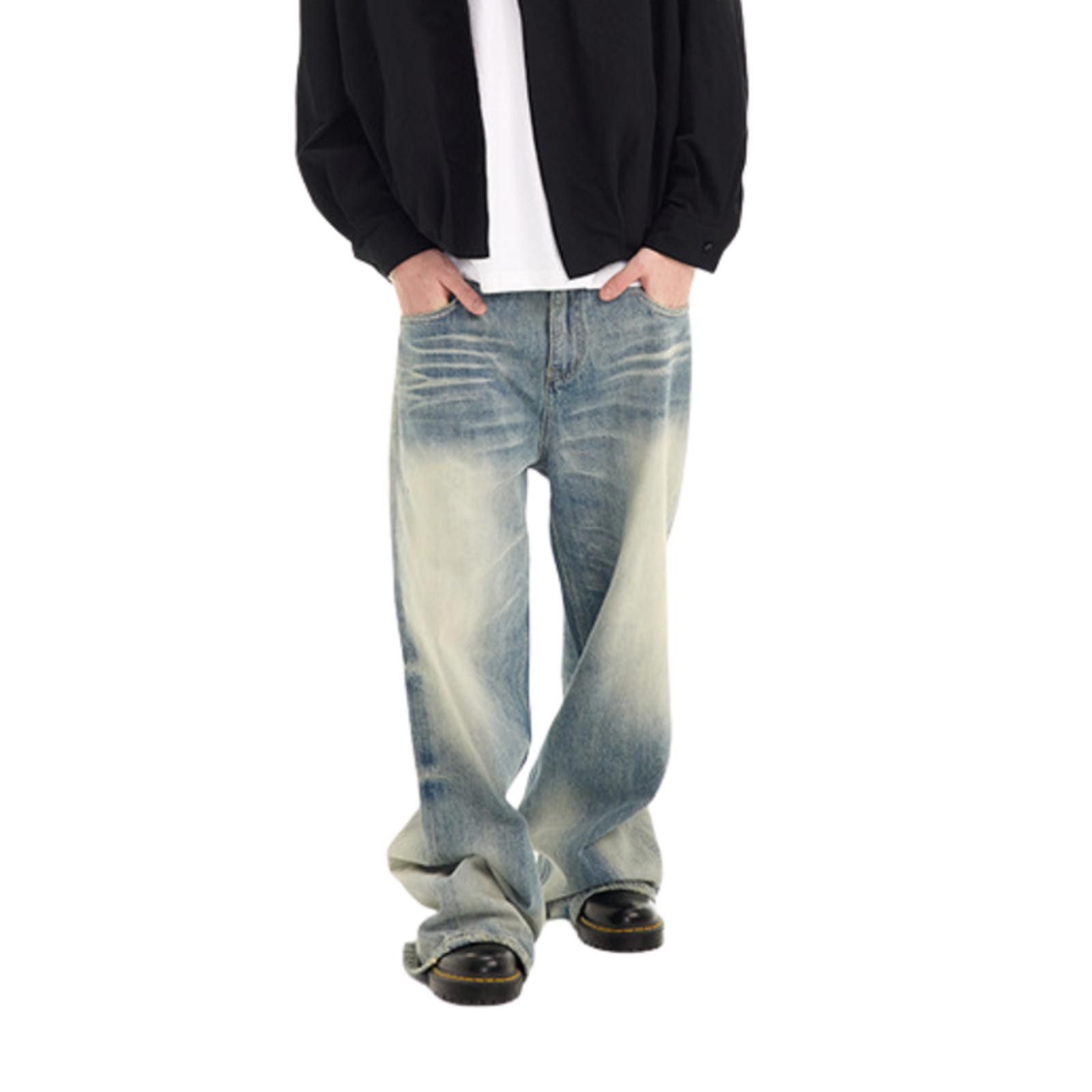 Jean Bleached Wide-Leg Washed Blue Denim | Raw Selvedge Size US 32 / EU 48 - 2 Thumbnail