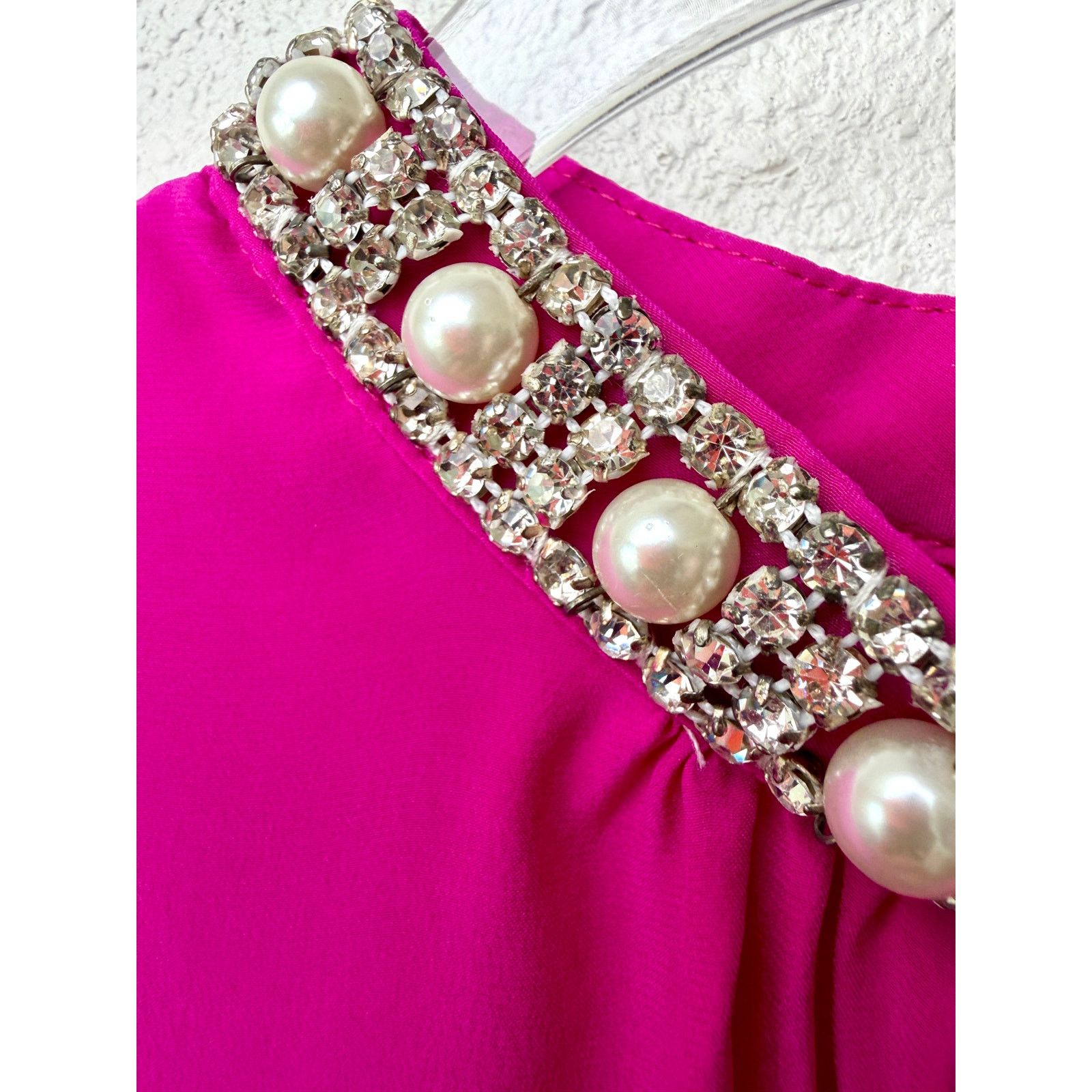 Amanda Uprichard Amanda Uprichard Silk Pearl High Neck Blouse US S Pink Size S / US 4 / IT 40 - 9 Thumbnail